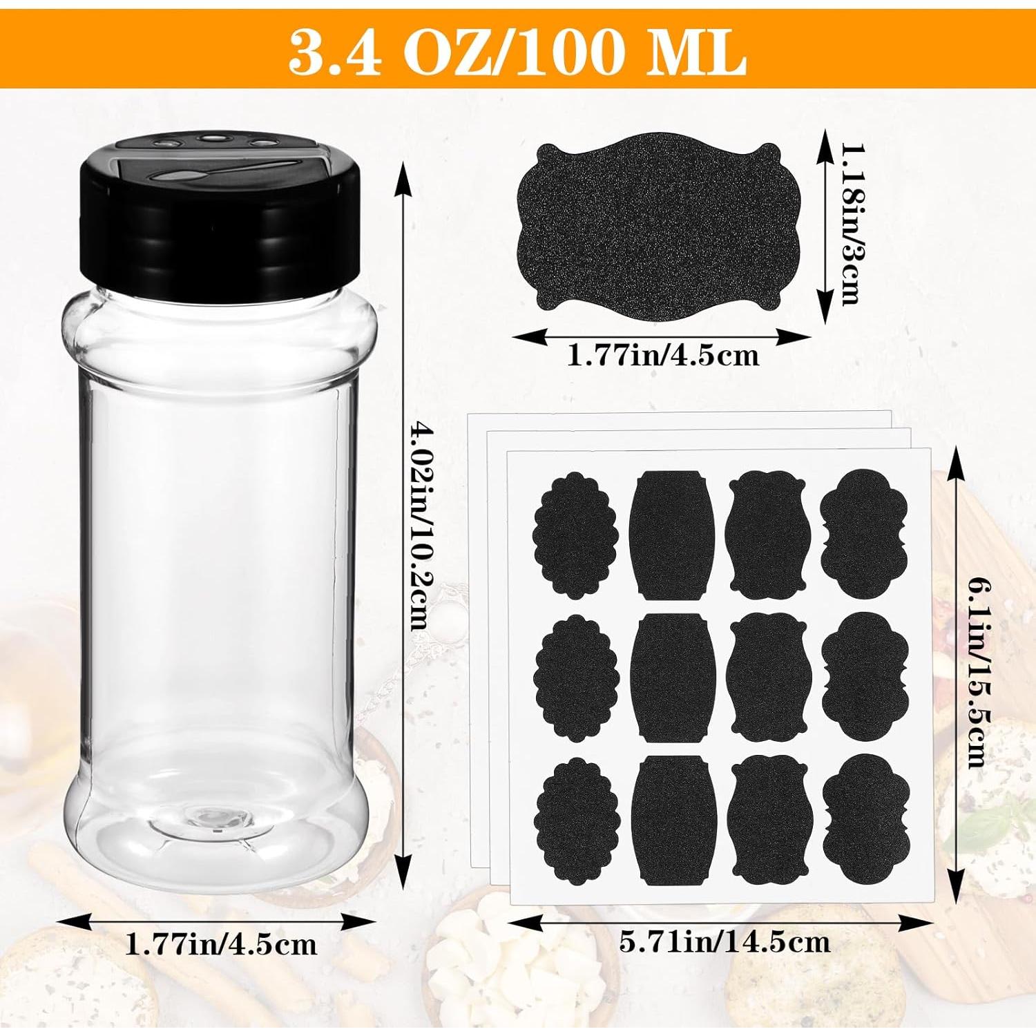 36 Tarros de Especias Plástico Wanmu 100ml con Dosificador