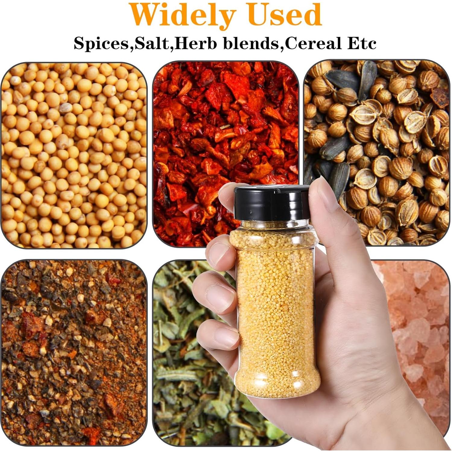 36 Tarros de Especias Plástico Wanmu 100ml con Dosificador