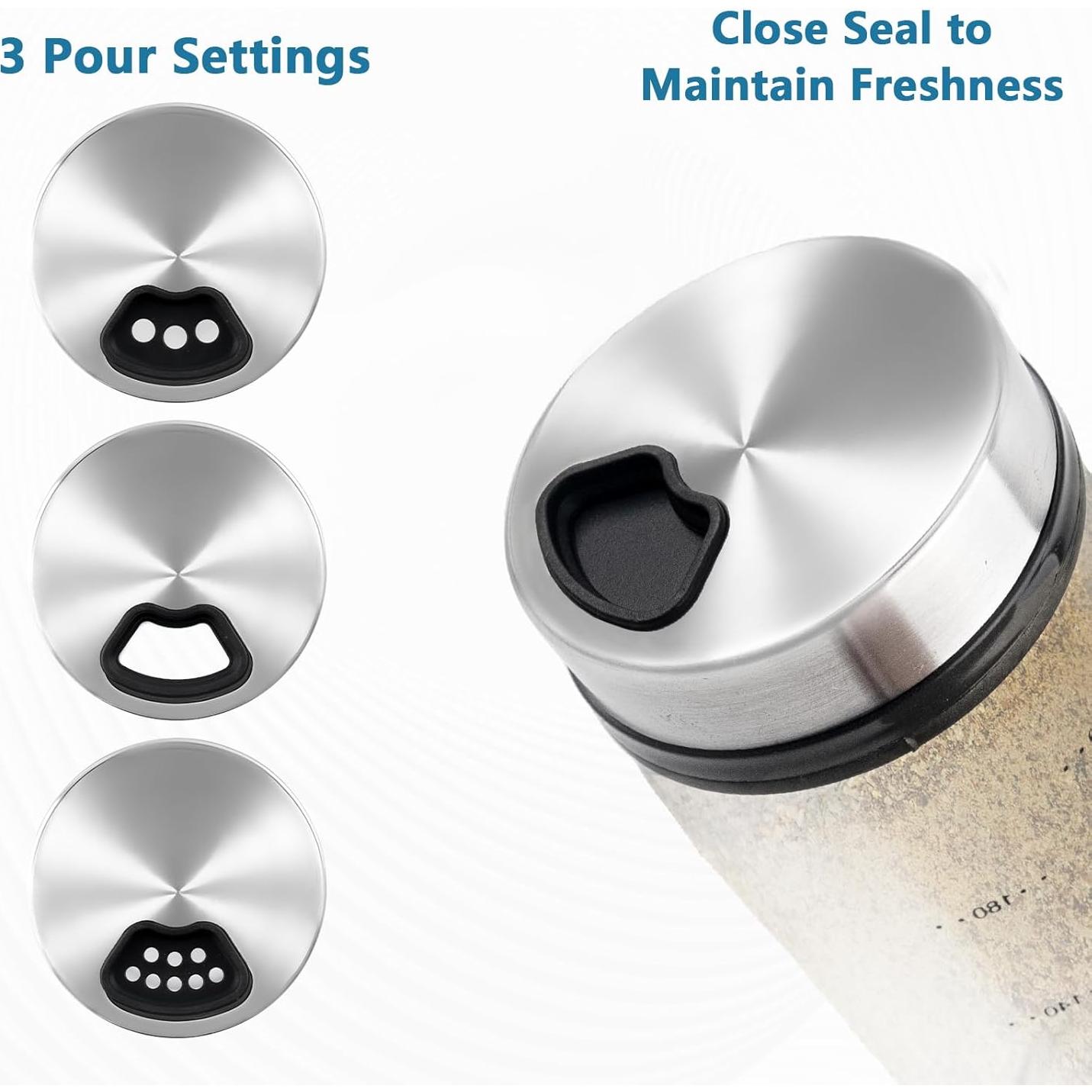 Juego de 6 tarros de especias de vidrio QUYLIXX 207 ml