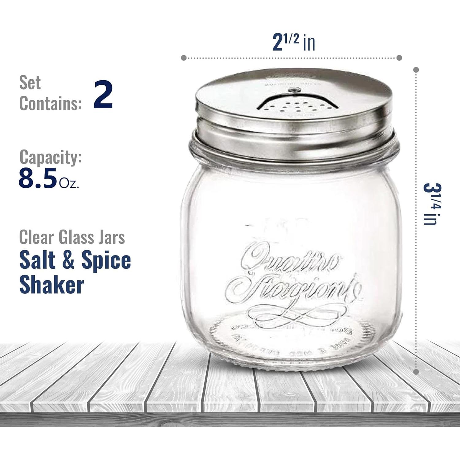 Juego de Tarros de Especias Bormioli Rocco 240 ml con Tapas Inox