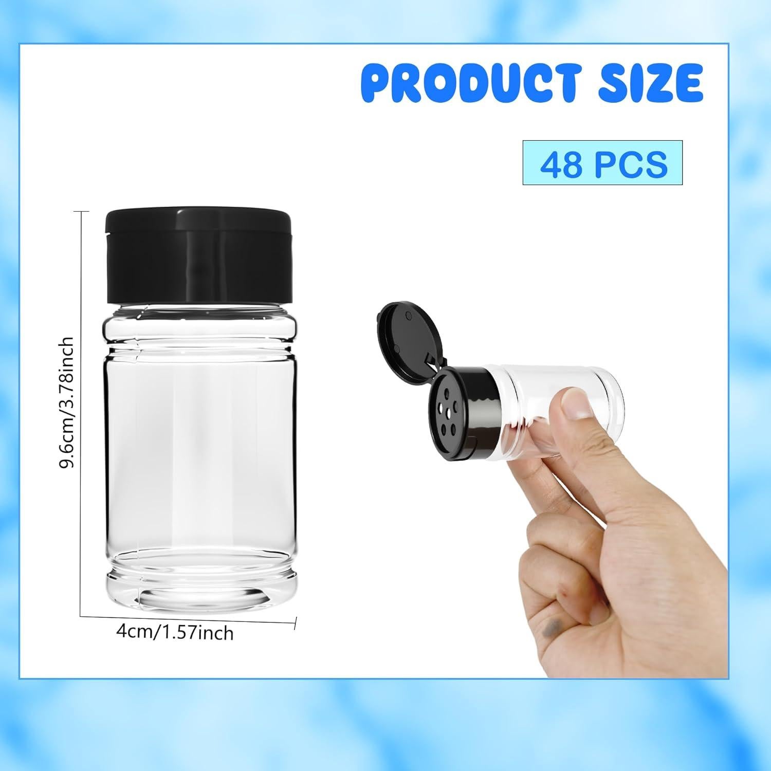 Paquete de 48 frascos de plástico para especias 80 ml Conagel