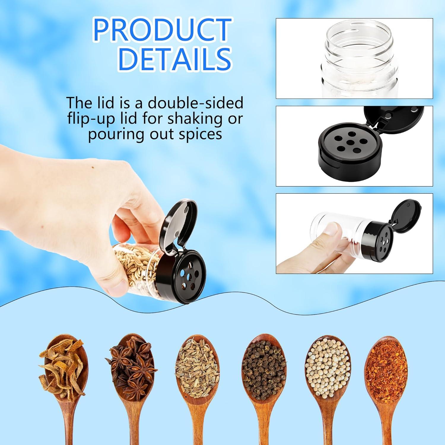 Paquete de 48 frascos de plástico para especias 80 ml Conagel