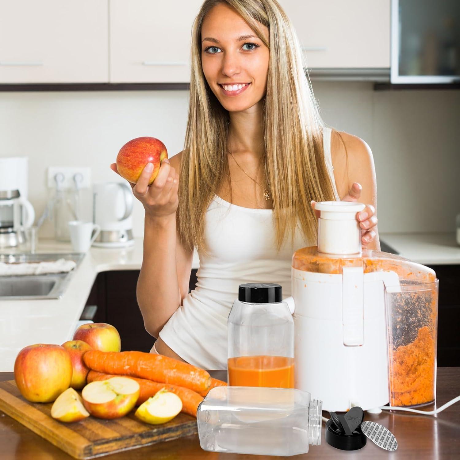 34 Tarros de Especias de Plástico SENONAPO 480 ml con Tapa Abatible