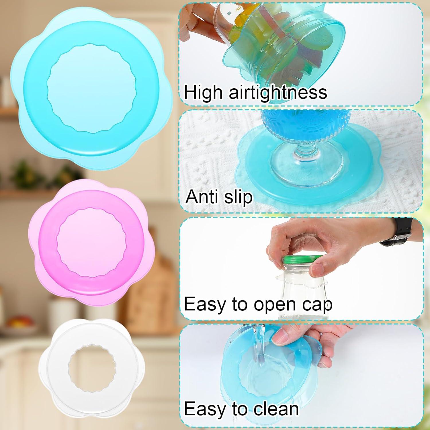 Tapa de Silicona ElevateTech 3 Pcs Reutilizables para Alimentos