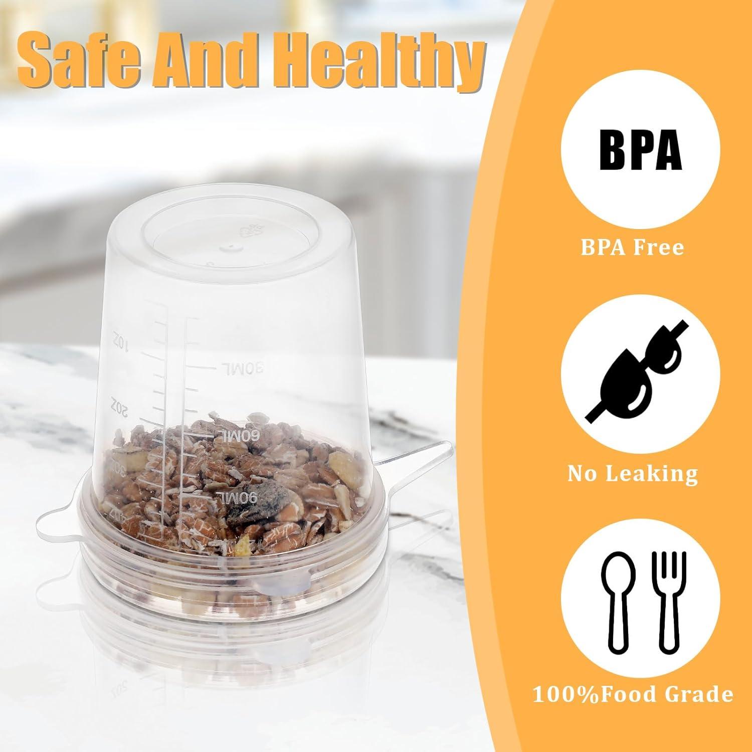 8 Tapas de Silicona Reutilizables YBEATY para Tarros y Botellas