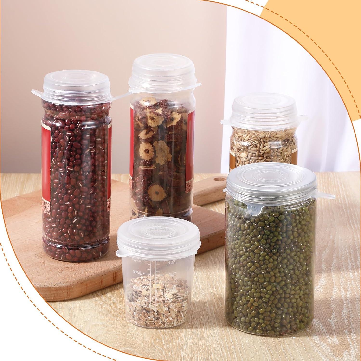 8 Tapas de Silicona Reutilizables YBEATY para Tarros y Botellas