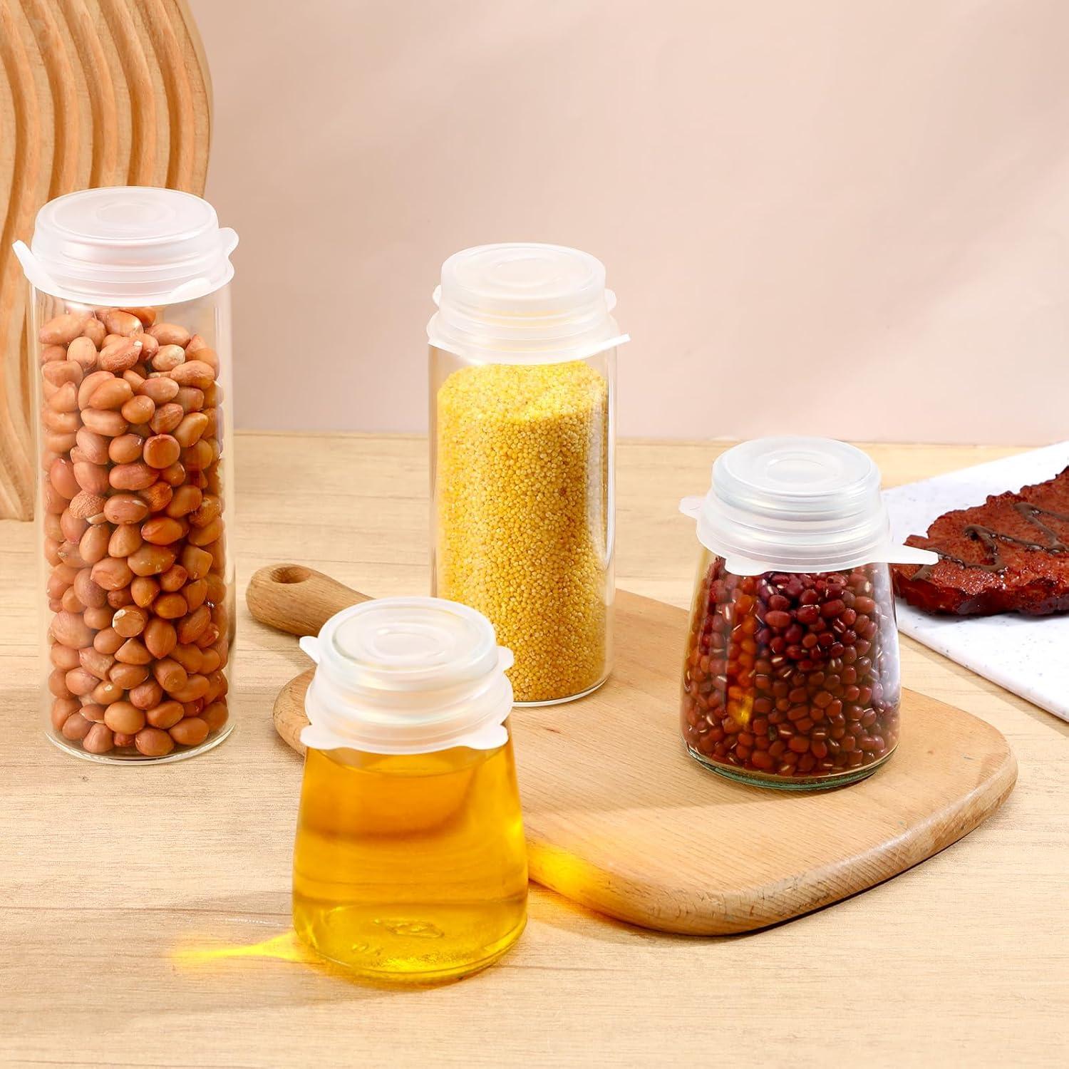 10 Tapas de Silicona Reutilizables Lusofie 5 cm para Alimentos