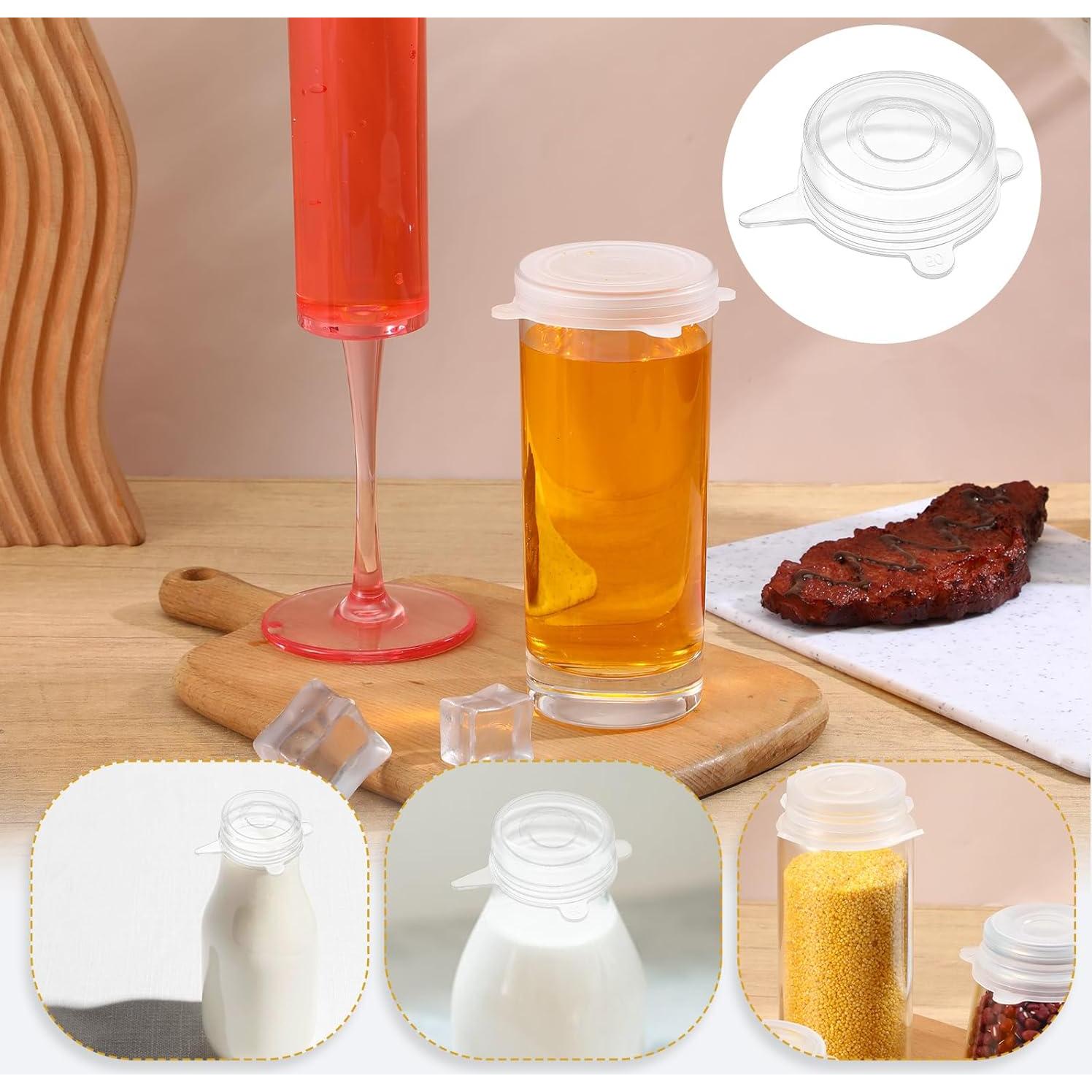 10 Tapas de Silicona Reutilizables Lusofie 5 cm para Alimentos