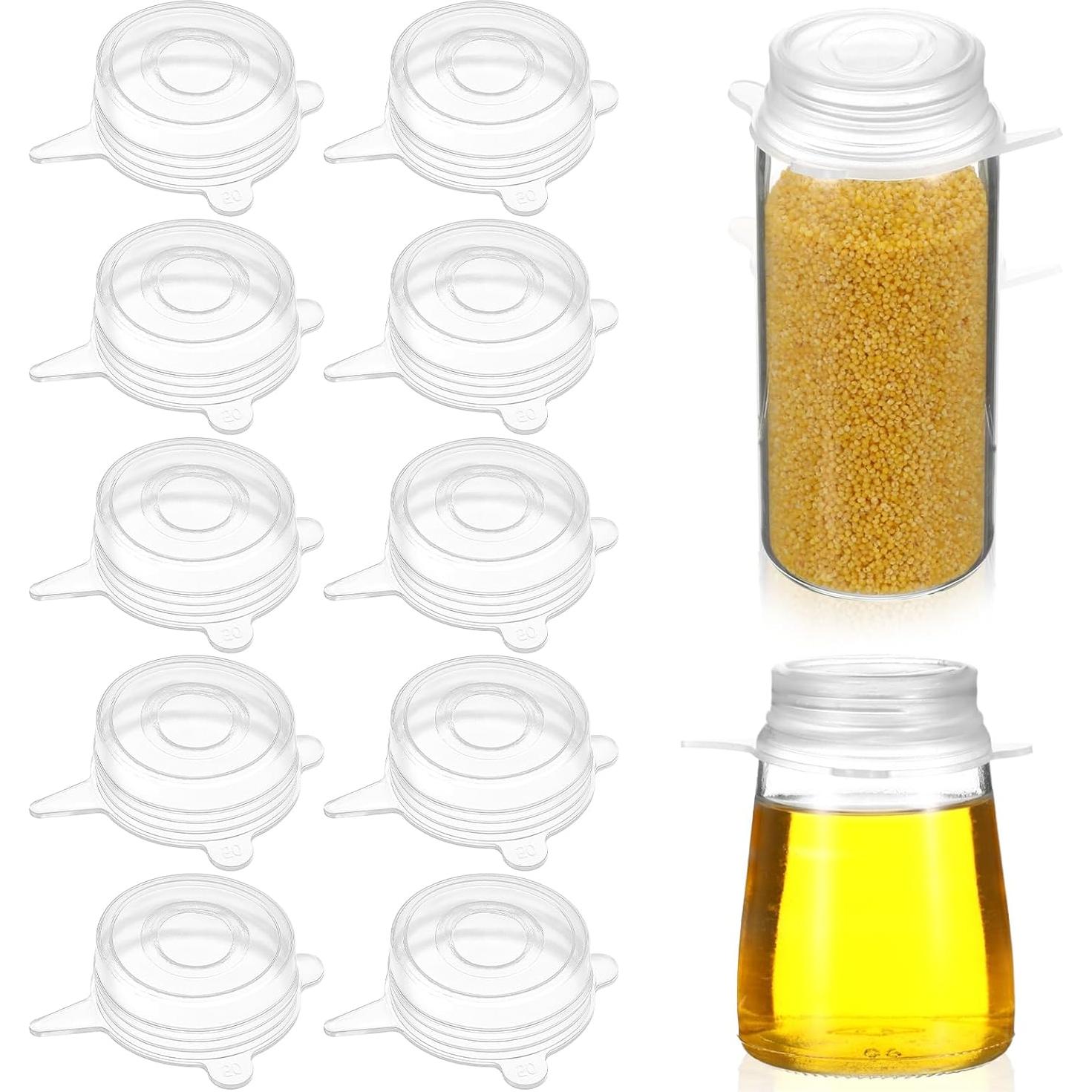 10 Tapas de Silicona Reutilizables Lusofie 5 cm para Alimentos