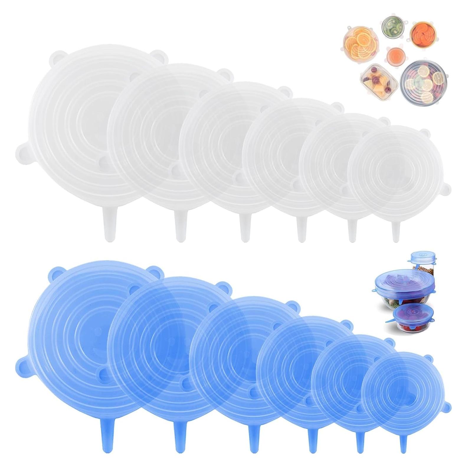 Tapas de Silicona Reutilizables Smrtcol - 12 Tamaños Flexibles