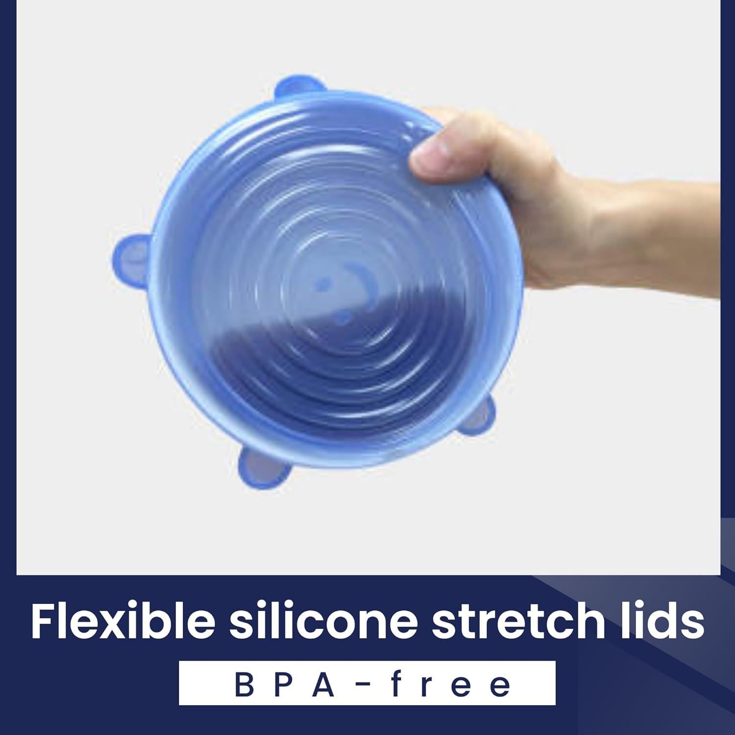 Tapas de Silicona Estirables Gadgetime USA - 6 Piezas