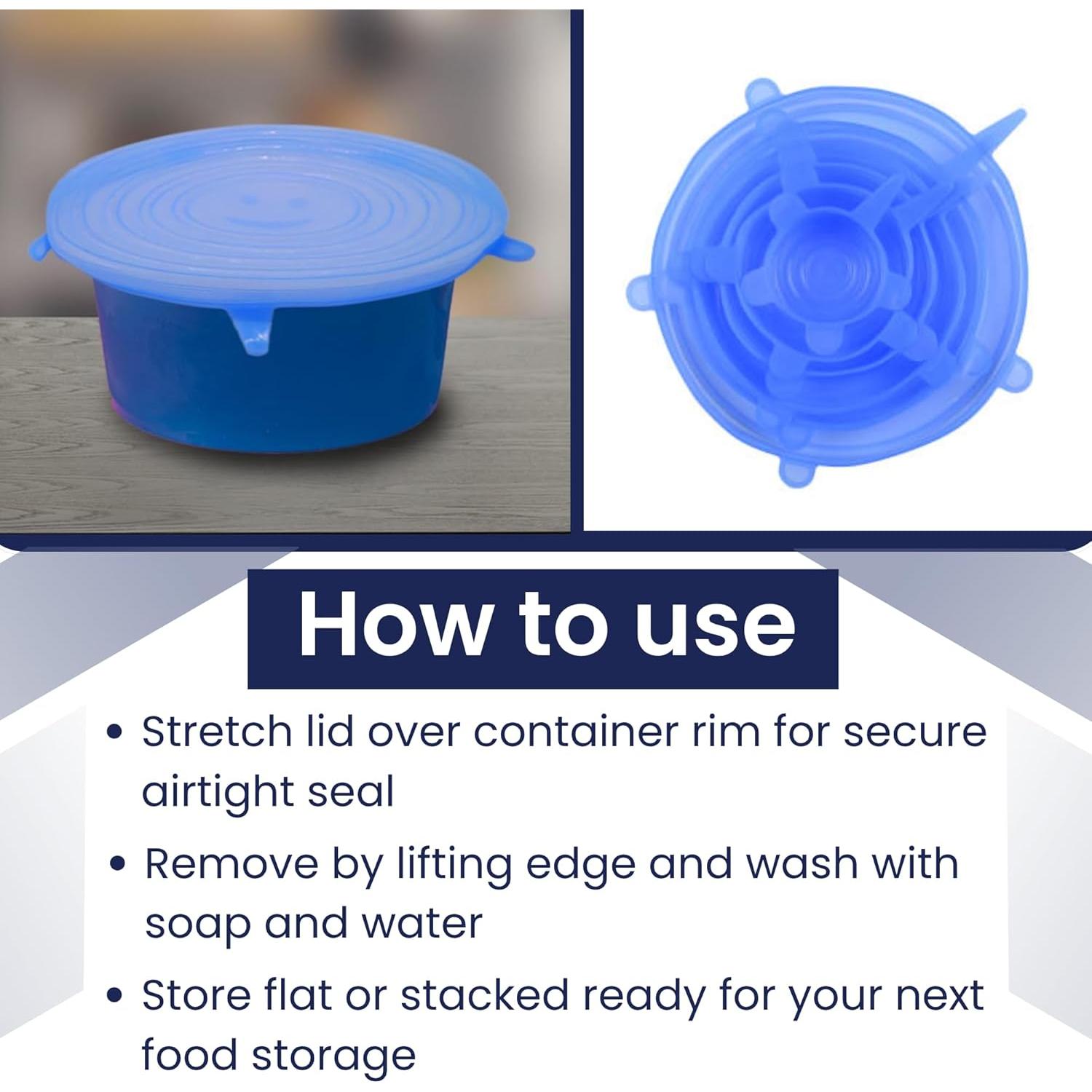 Tapas de Silicona Estirables Gadgetime USA - 6 Piezas