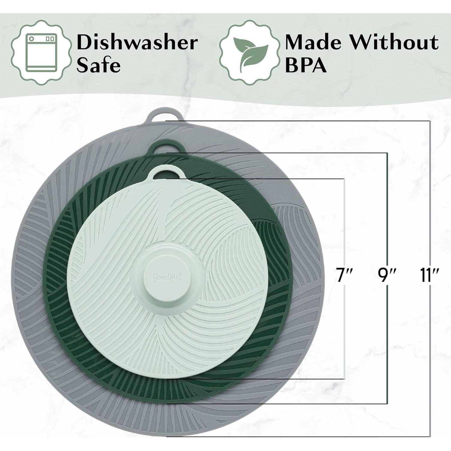 Tapa Universal de Silicona Goodful 3 Piezas Resistente al Calor