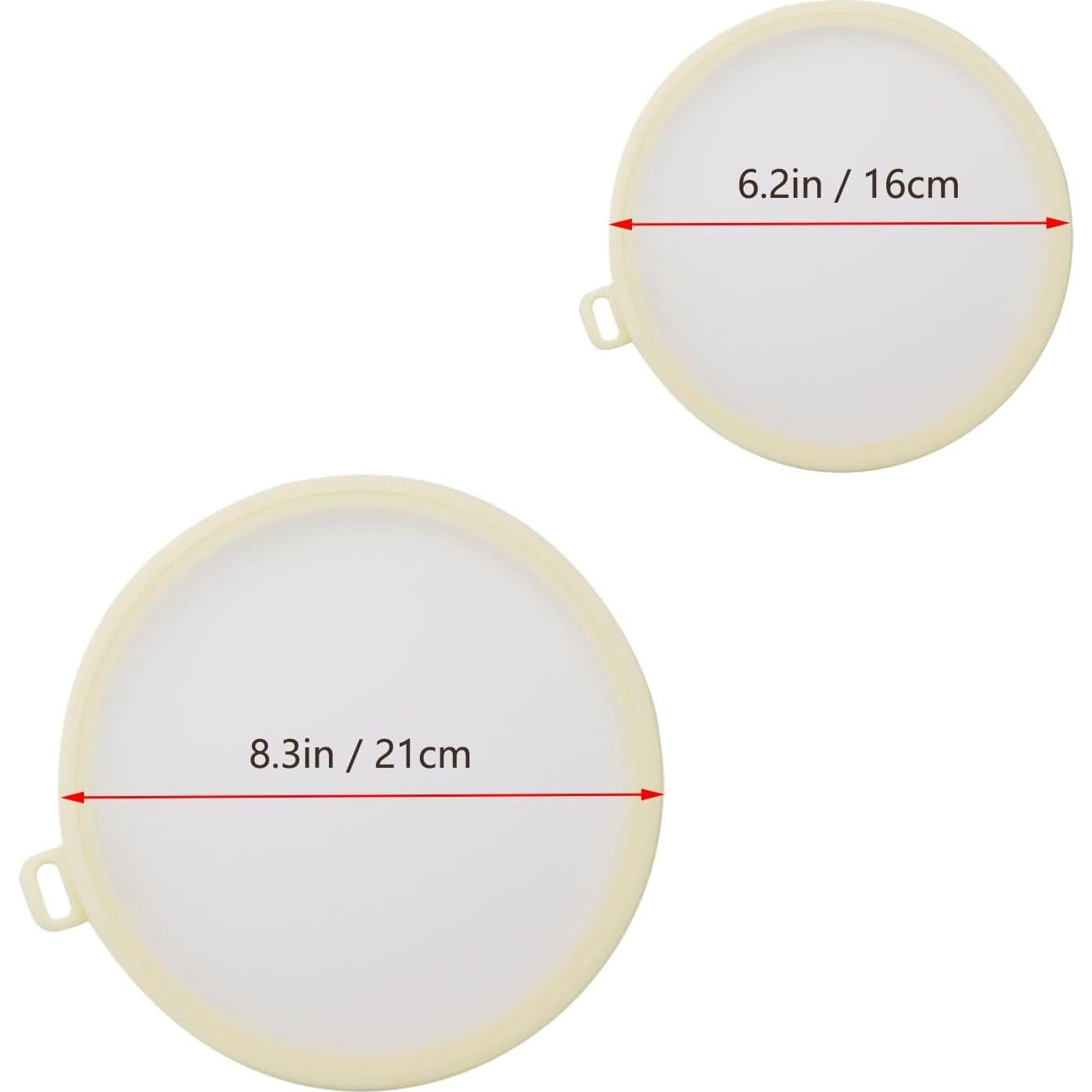 Cubiertas de Silicona para Alimentos Pastlla 4 Pcs 15 y 20 cm