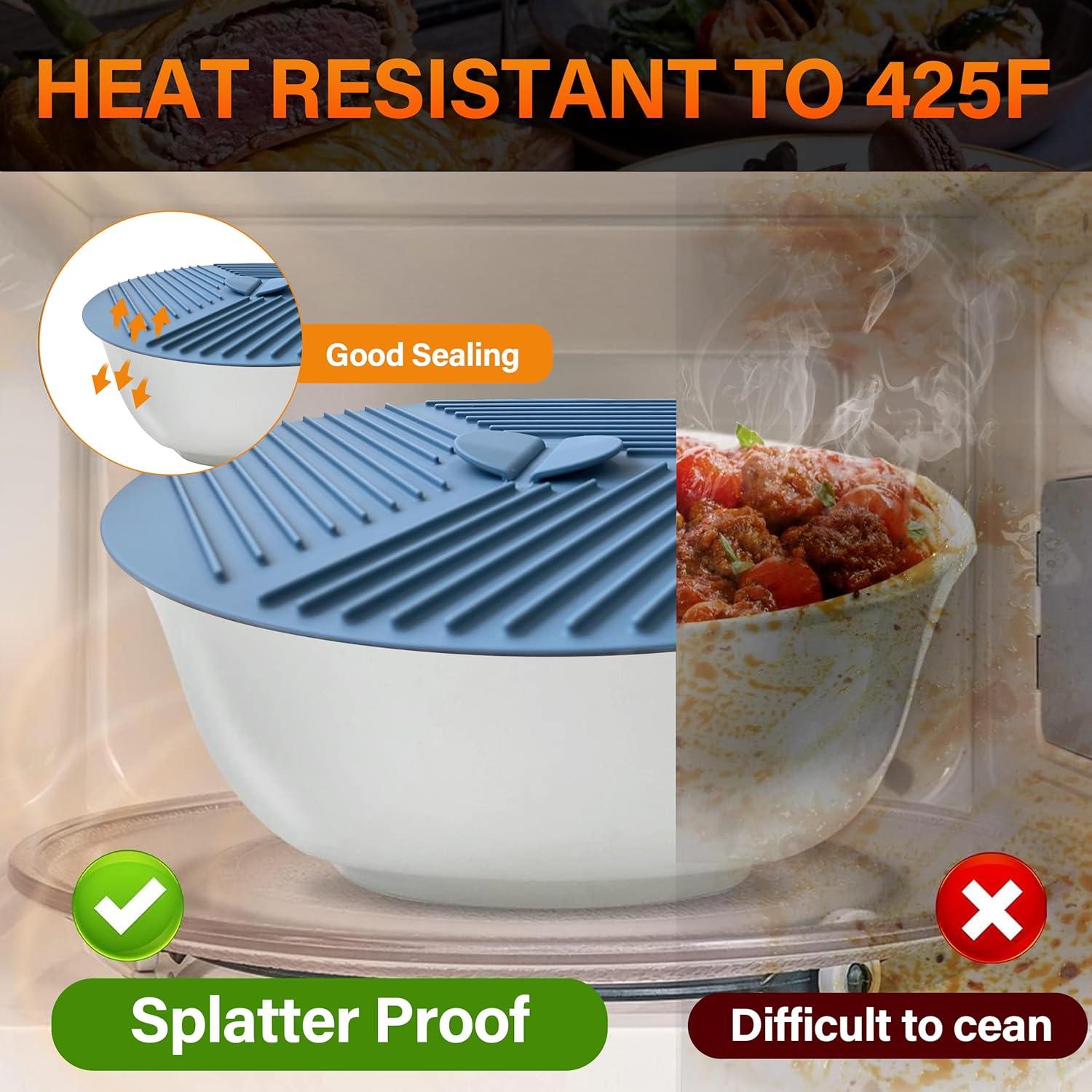 Tapas de Silicona 9 Piezas FINENUT, Resistentes al Calor