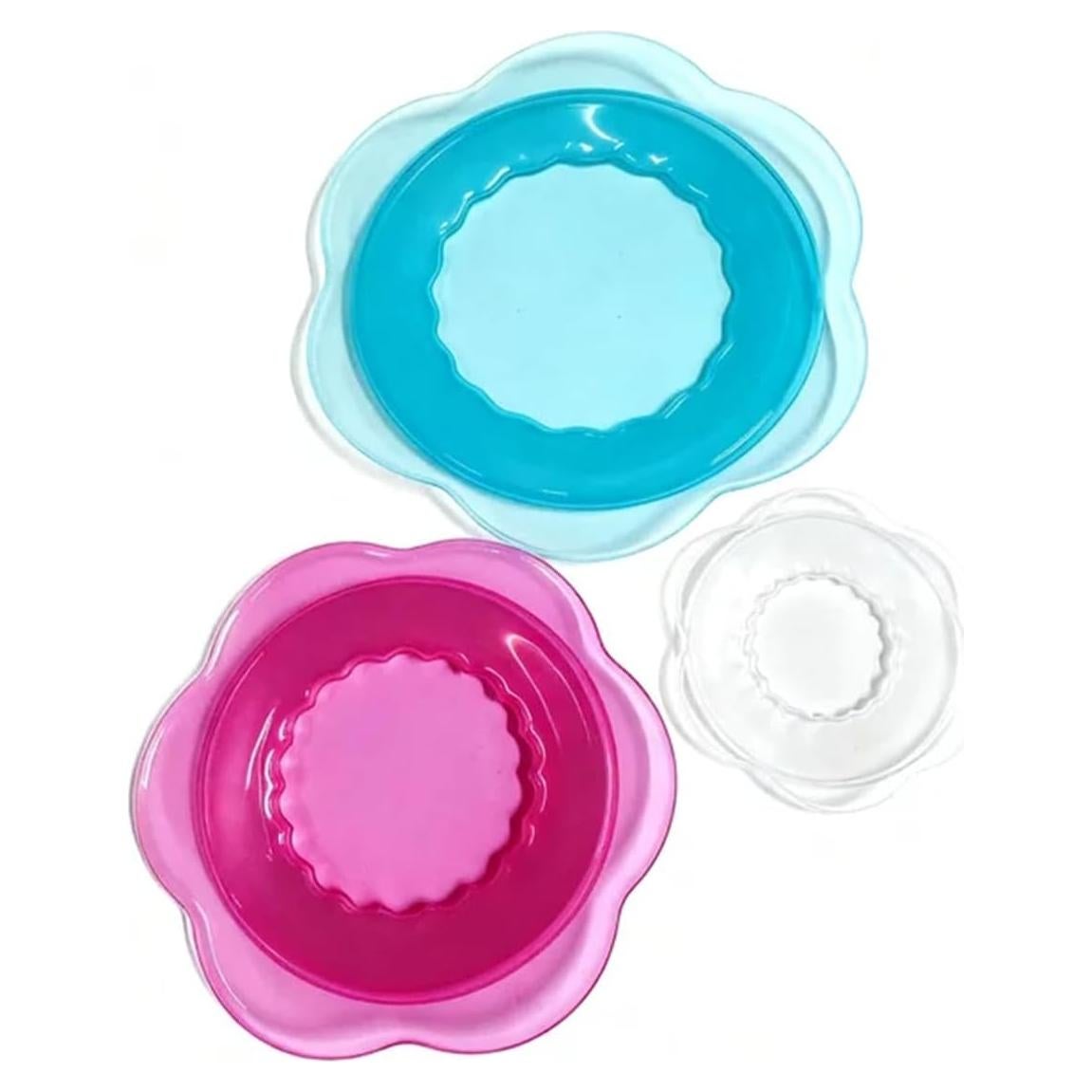 Juego de 3 tapas de silicona LITAITAI para alimentos