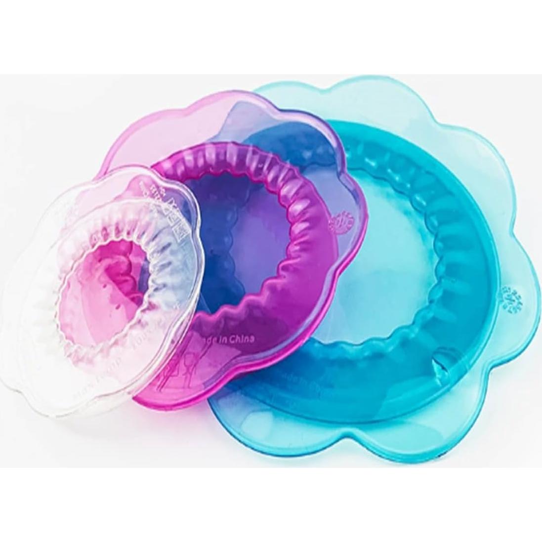 Juego de 3 tapas de silicona LITAITAI para alimentos