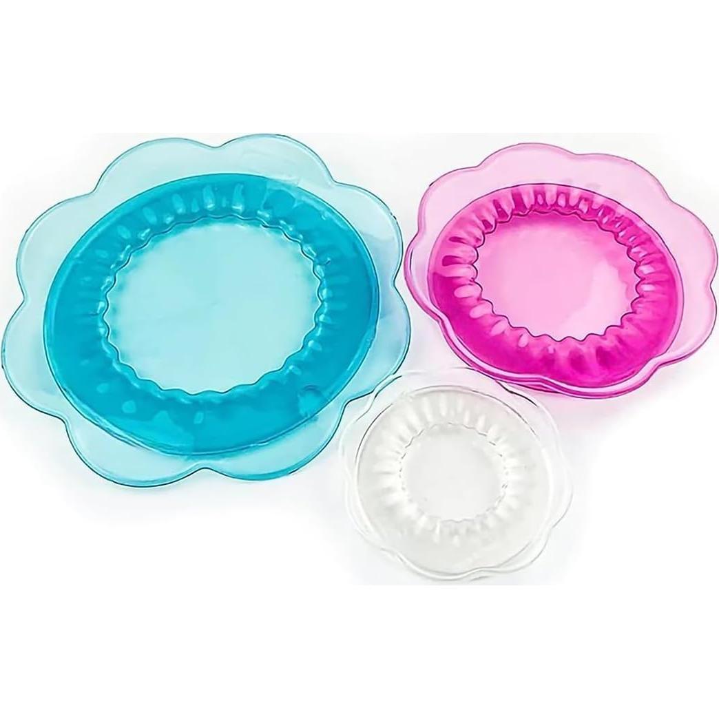 Juego de 3 tapas de silicona LITAITAI para alimentos