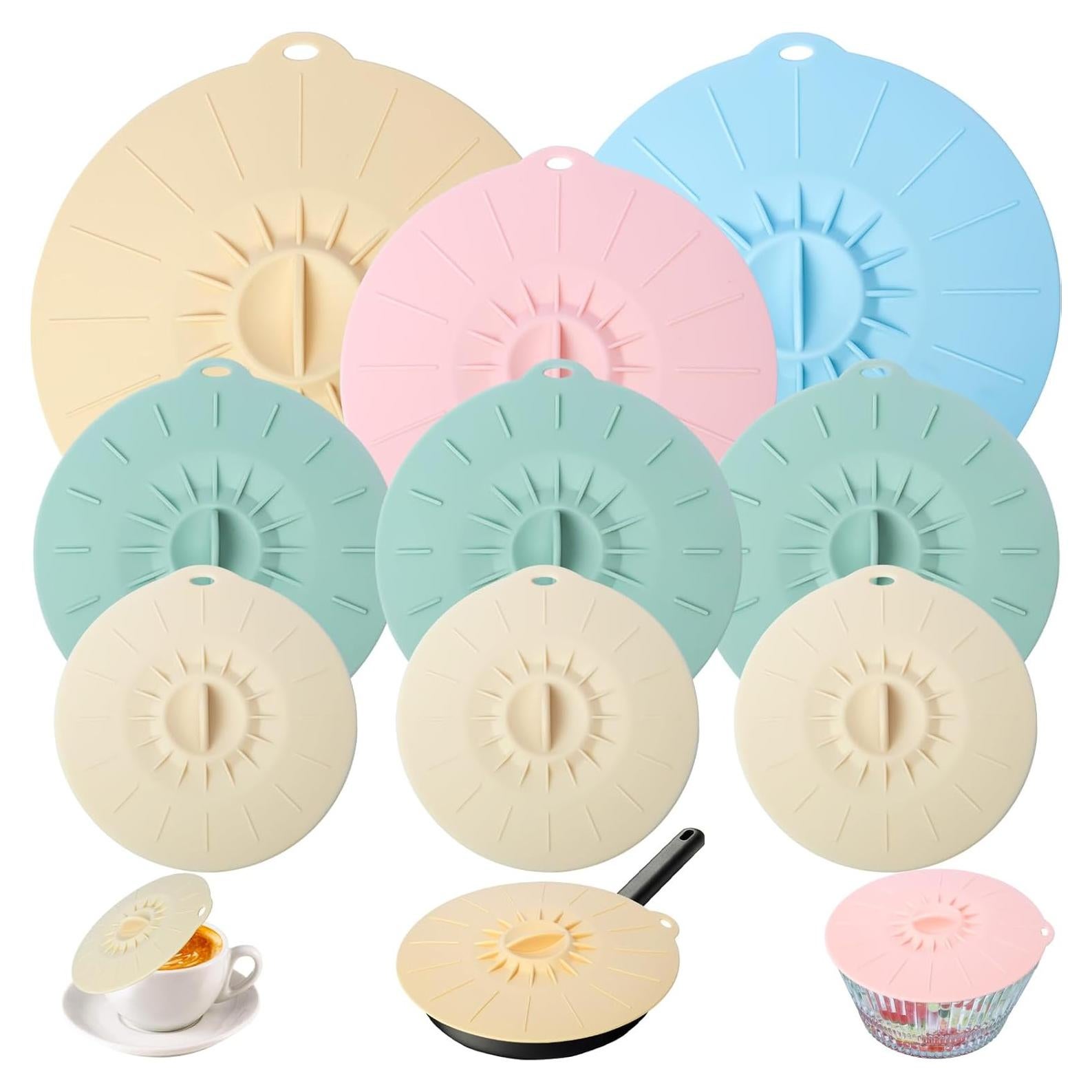 Juego de 9 Tapas de Silicona Daxiongmao - Resistentes al Calor