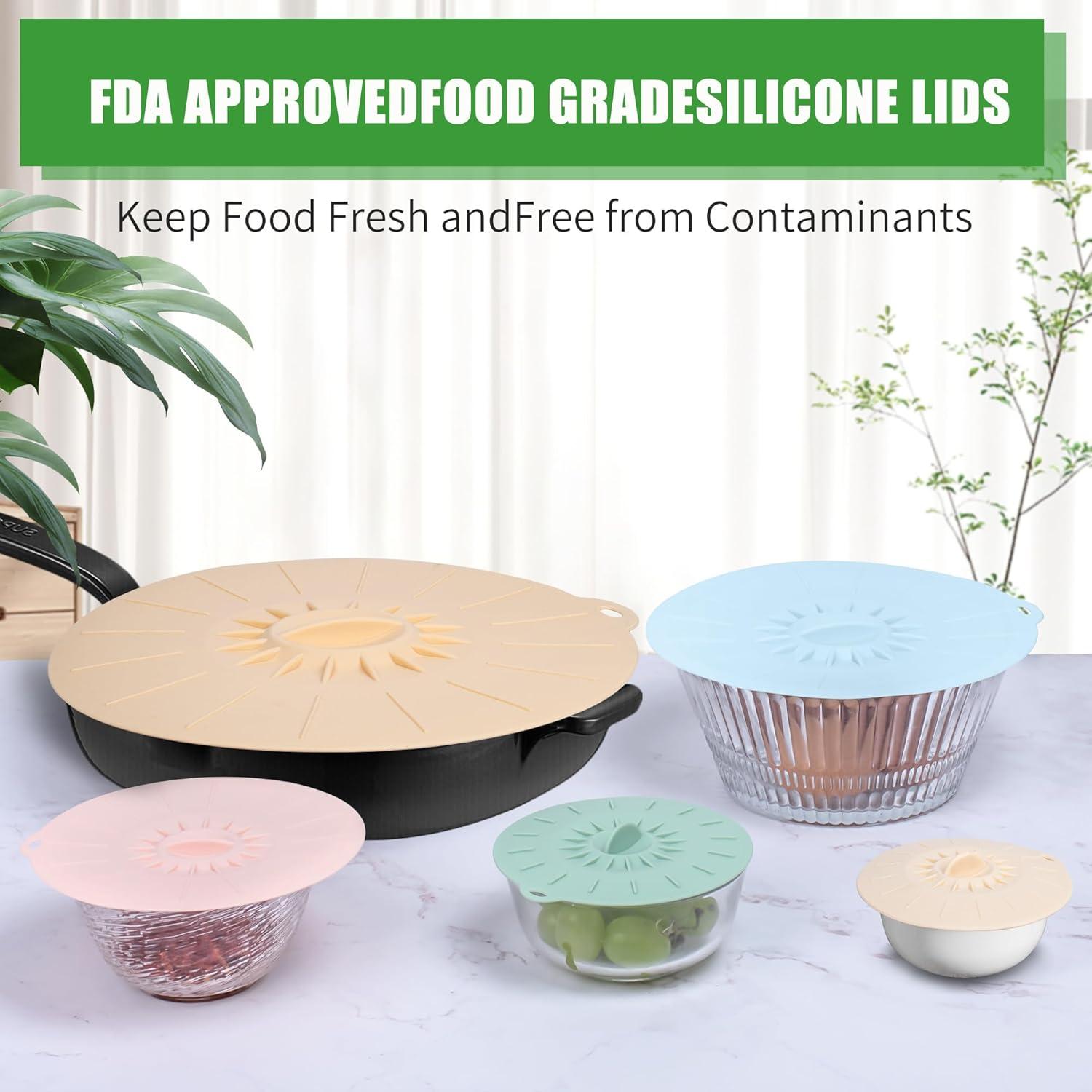 Juego de 9 Tapas de Silicona Daxiongmao - Resistentes al Calor