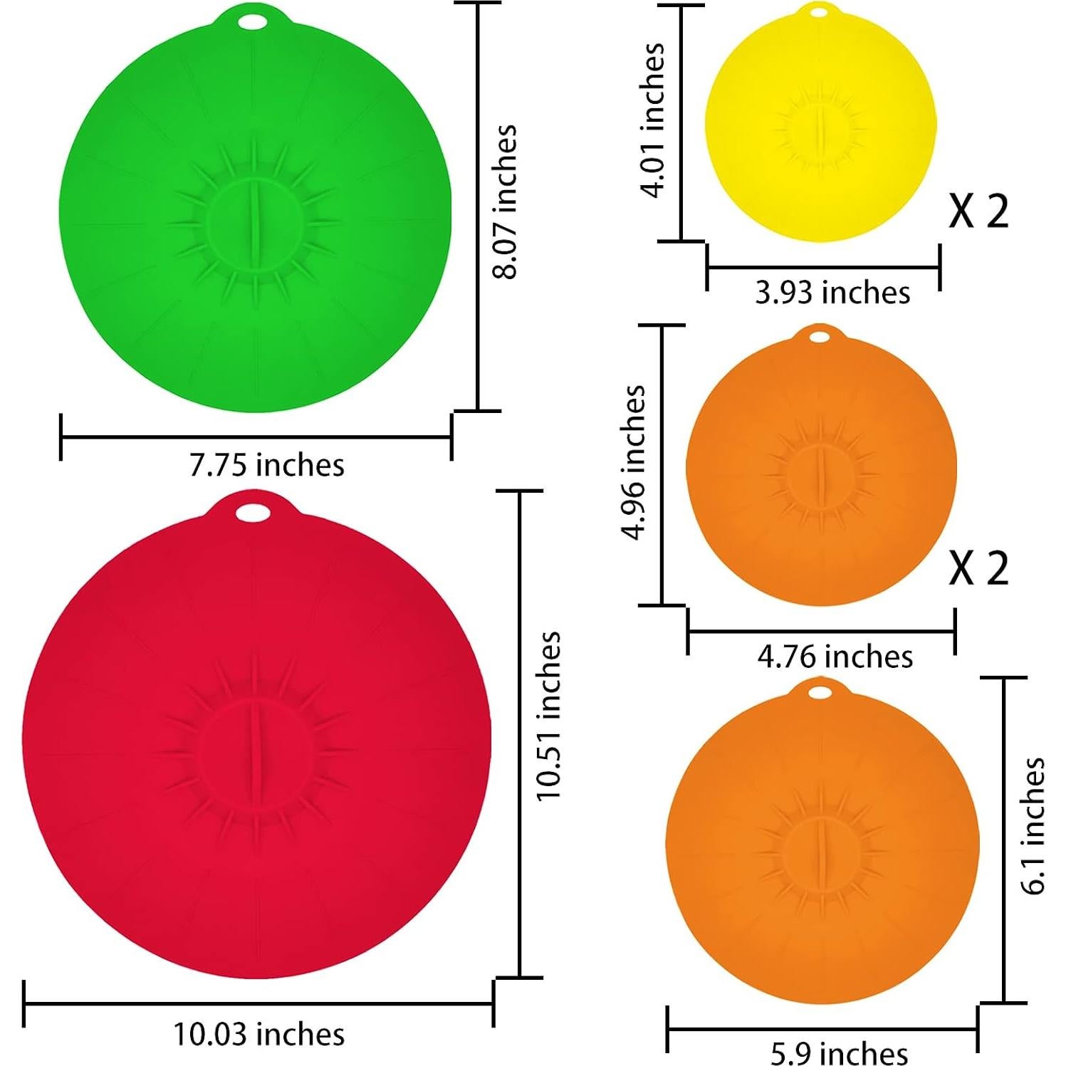 Paquete de 7 Tapas de Silicona Reutilizables Puideon