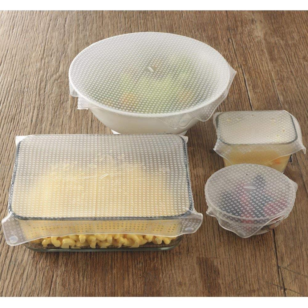 Cubiertas de Tazón de Silicona Norpro, Juego de 2, Transparentes