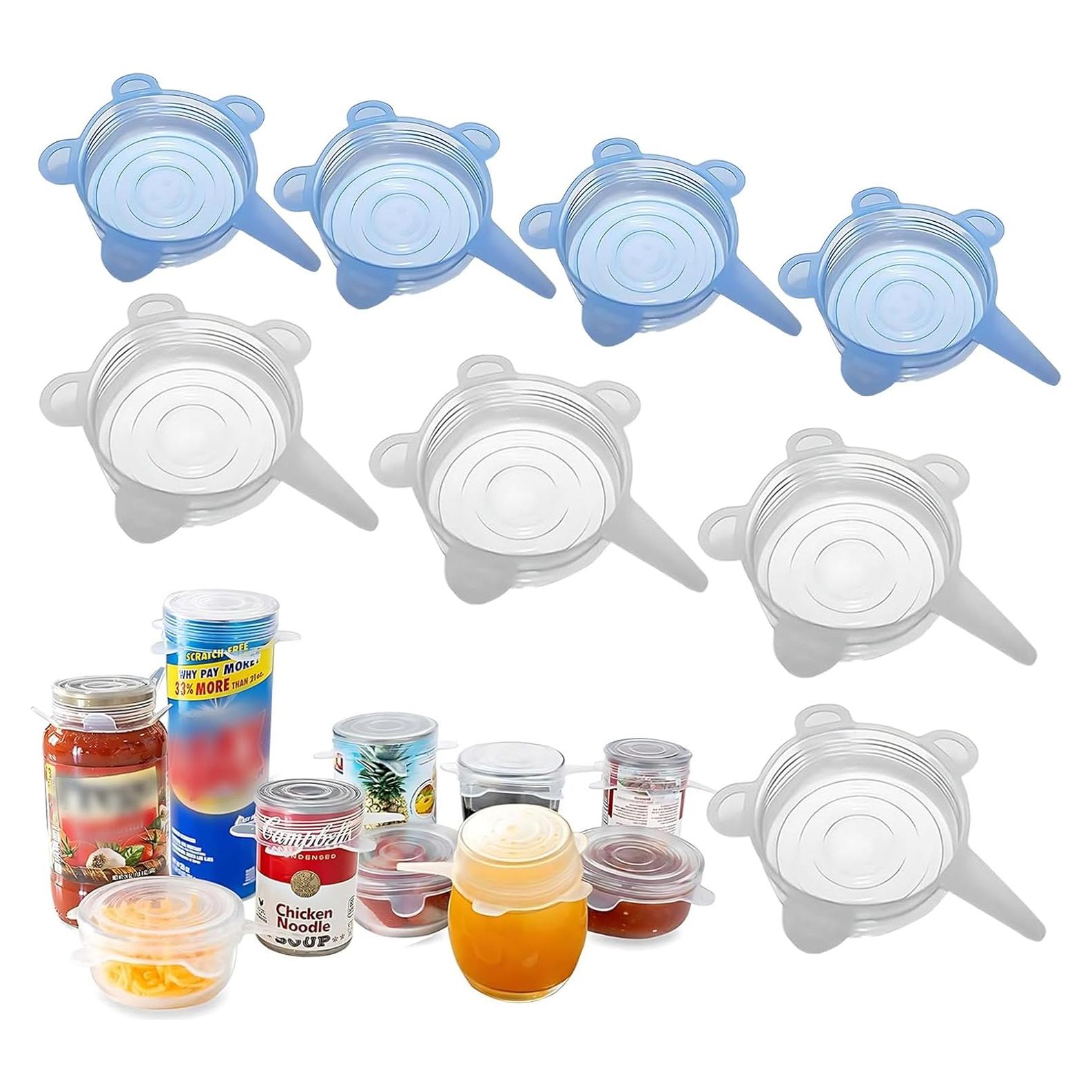 Cubiertas de Silicona Reutilizables Adpartner 8 Piezas 6.5cm-8.4cm