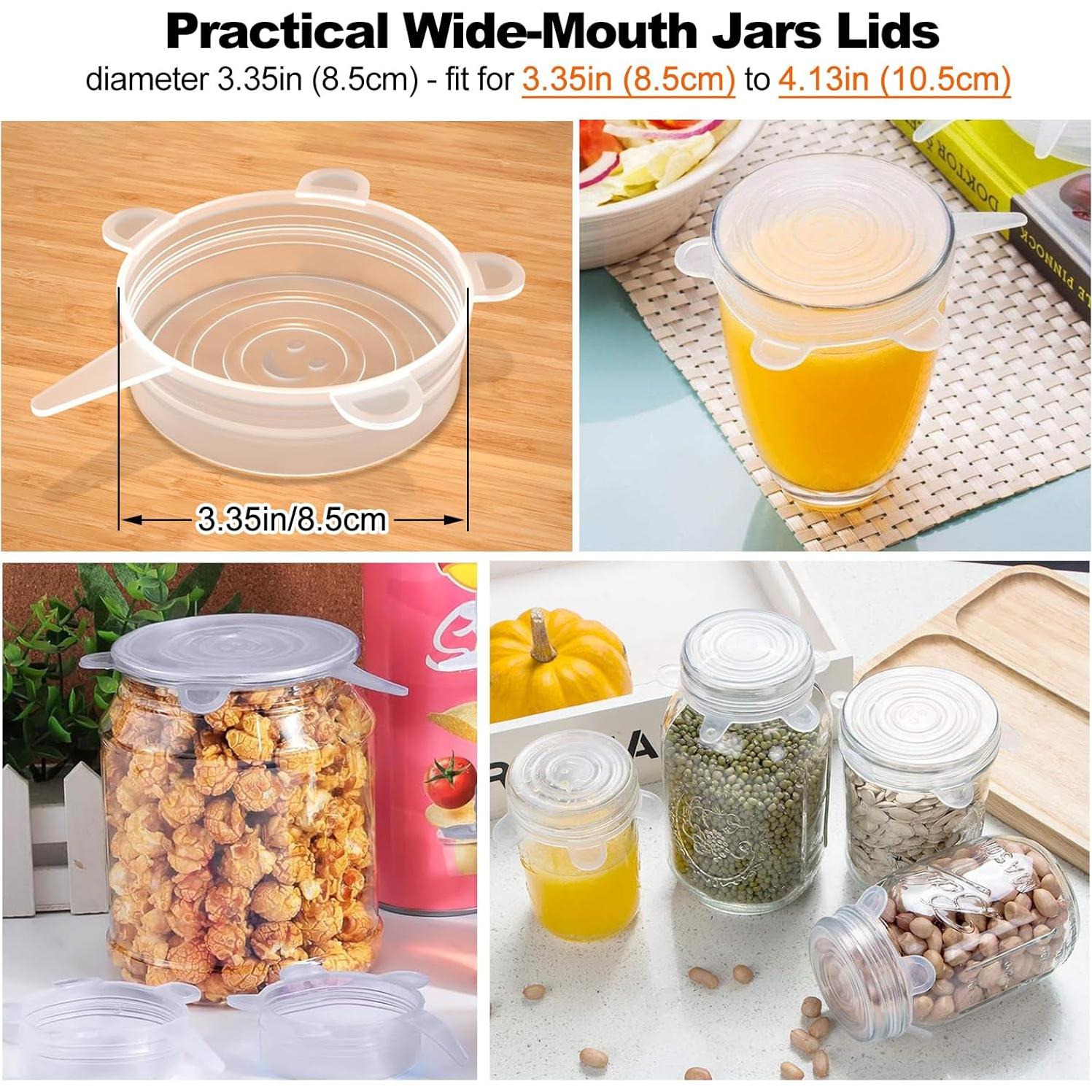 Cubiertas de Silicona Reutilizables Adpartner 8 Piezas 6.5cm-8.4cm