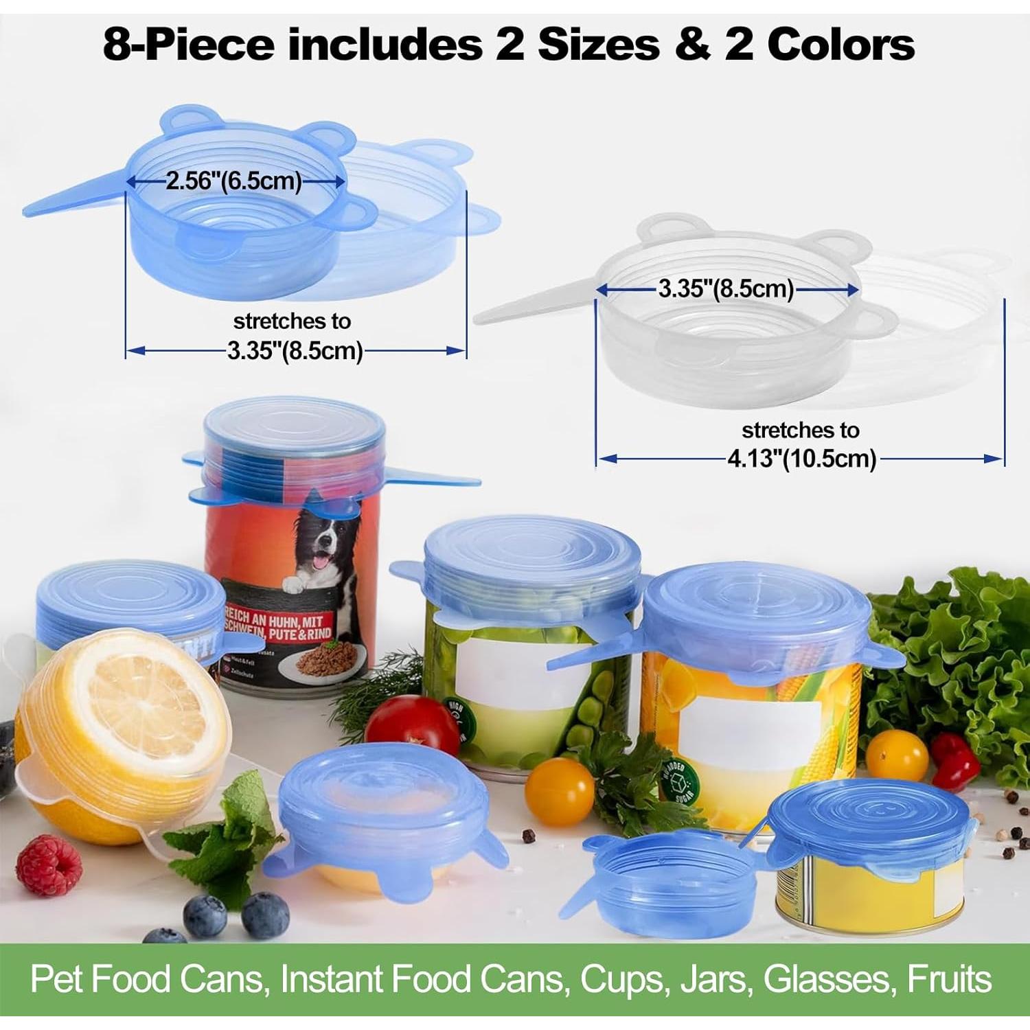 Cubiertas de Silicona Reutilizables Adpartner 8 Piezas 6.5cm-8.4cm