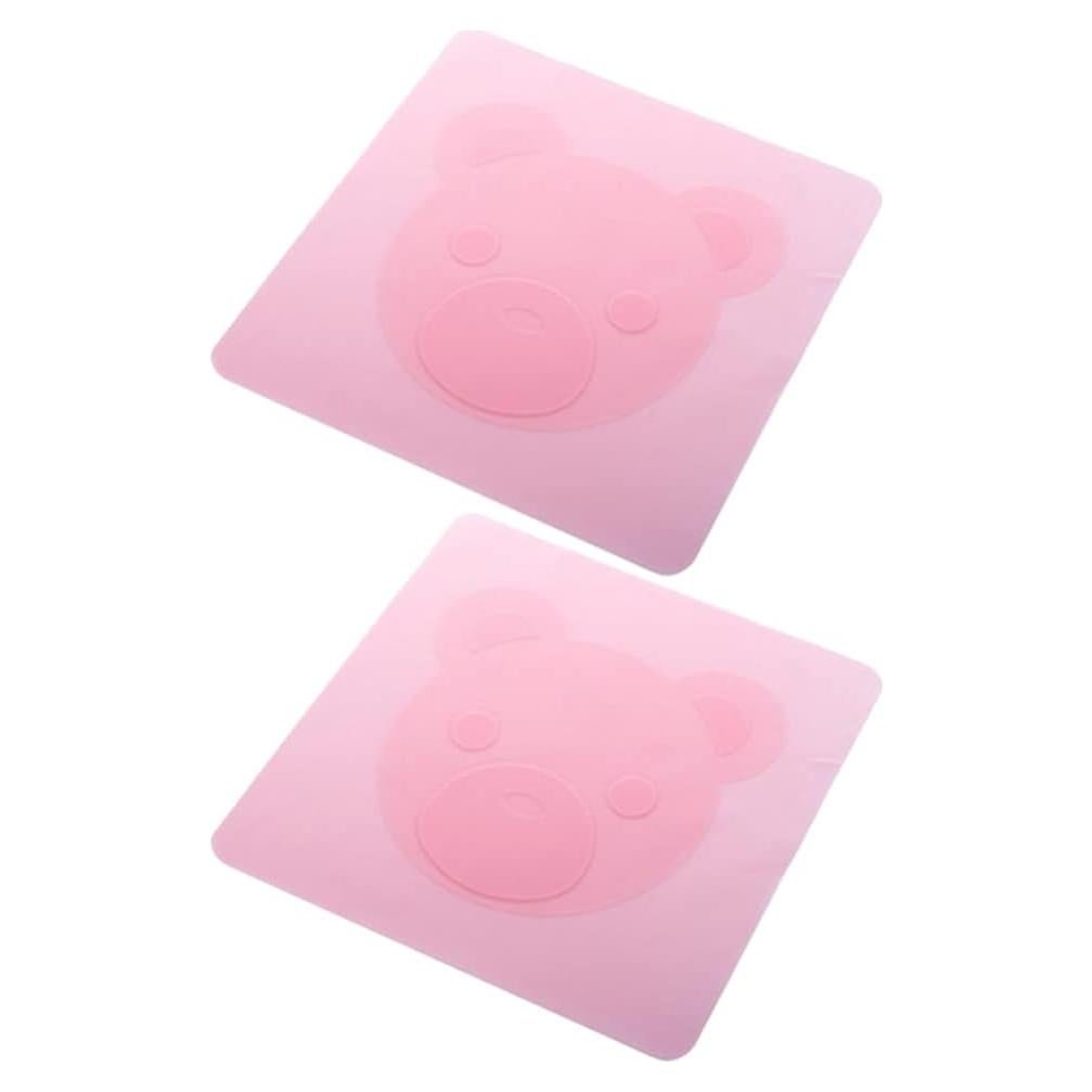 Tapa de Silicona Estirable Hemoton 2 Pcs Rosa 18 cm