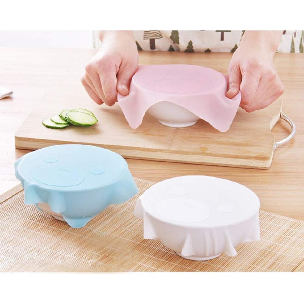 Tapa de Silicona Estirable Hemoton 2 Pcs Rosa 18 cm