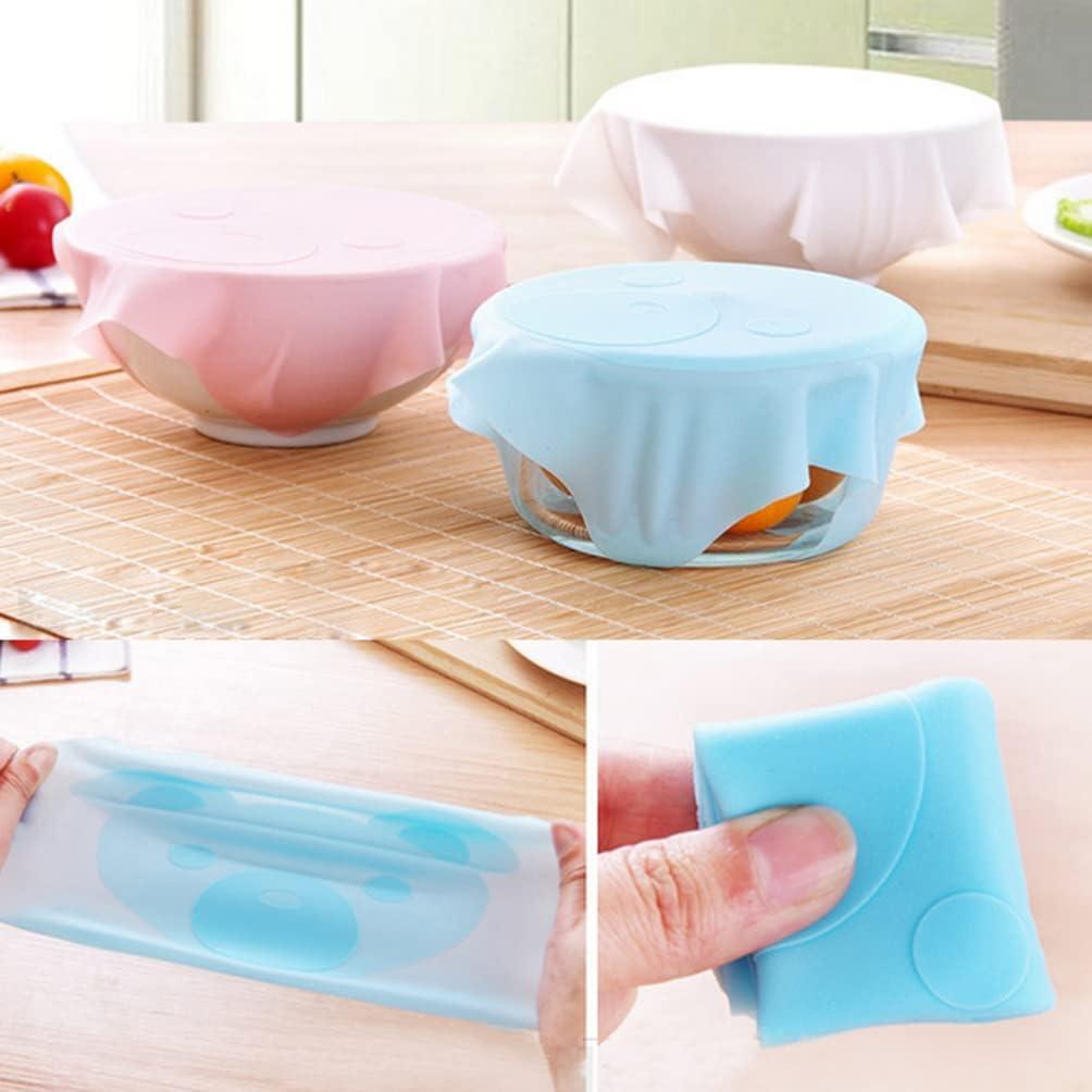 Tapa de Silicona Estirable Hemoton 2 Pcs Rosa 18 cm