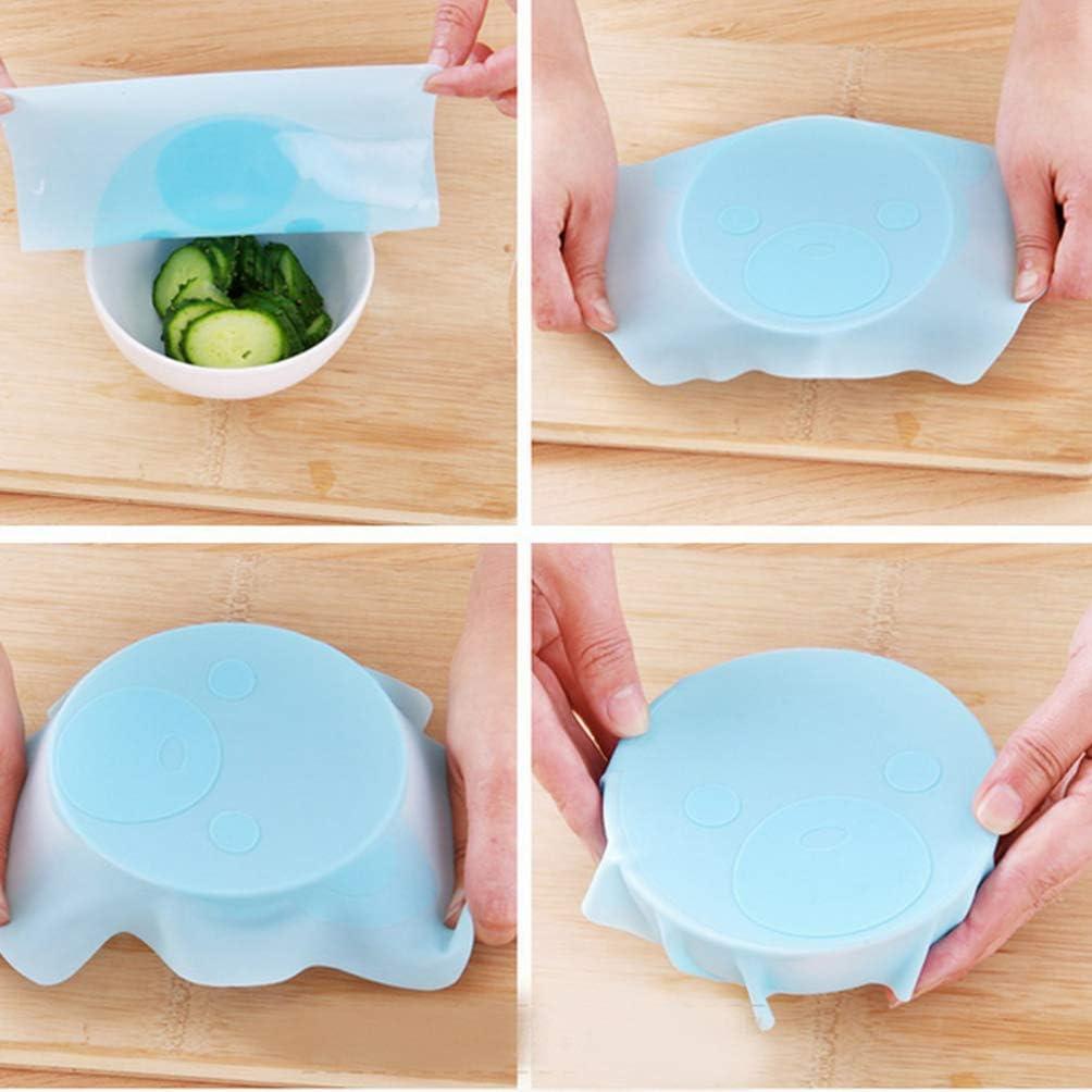 Tapa de Silicona Estirable Hemoton 2 Pcs Rosa 18 cm