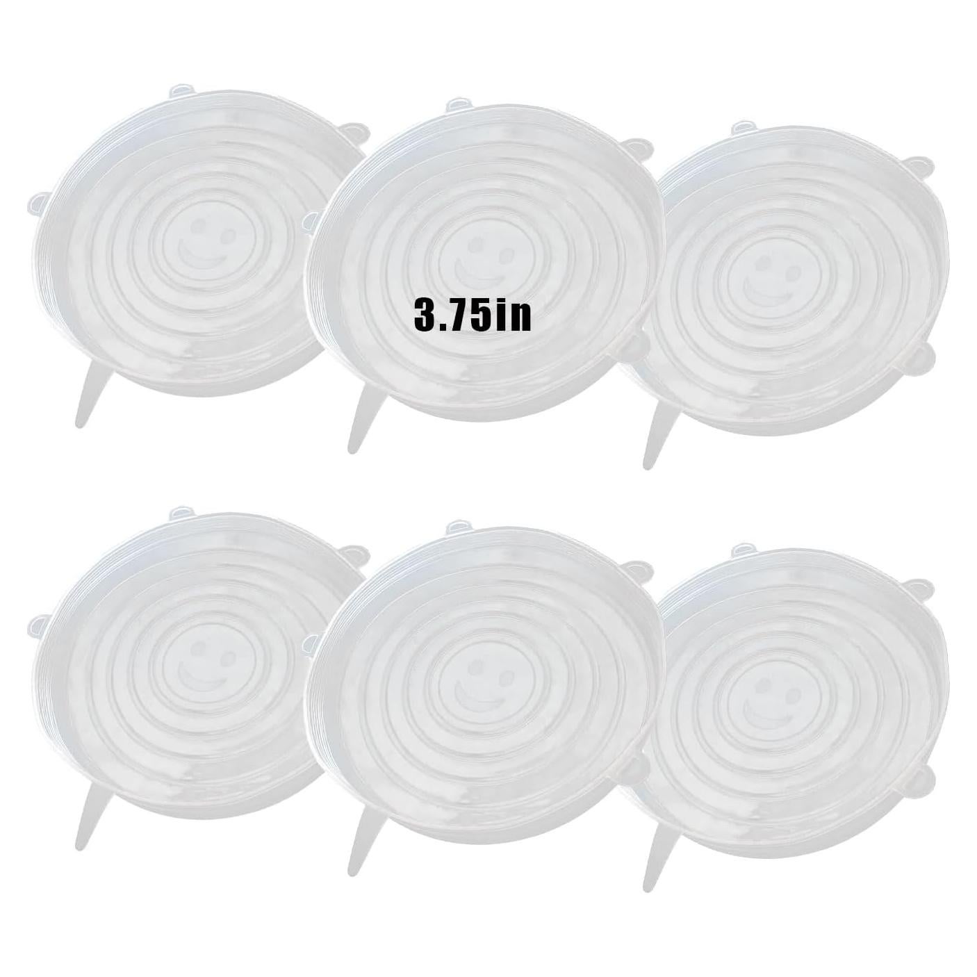 6 Tapas de Silicona Estirables Zisqerts 9.53 cm Reutilizables