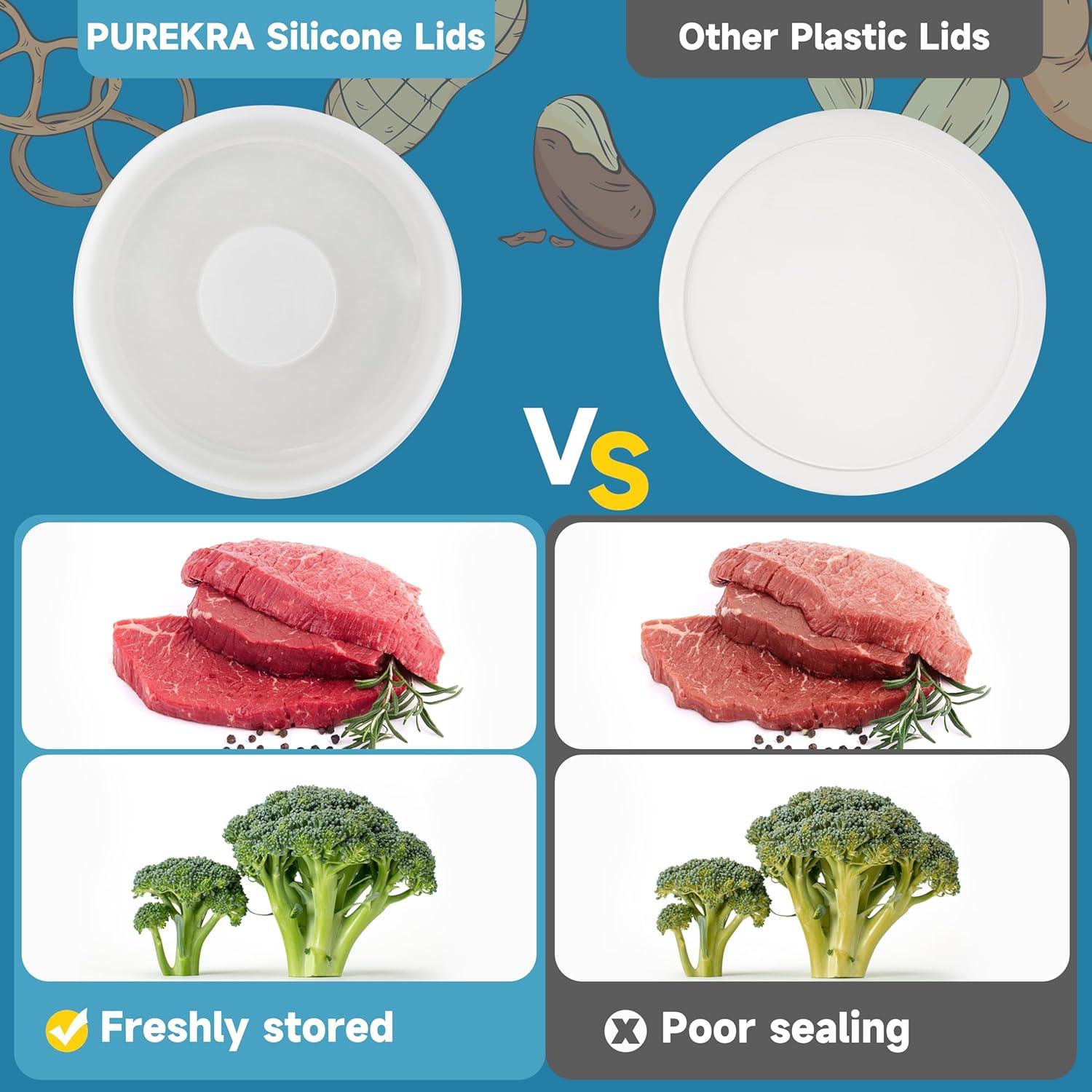 Tapas de Silicona Reutilizables Purekra para Plato Redondo 24 Oz