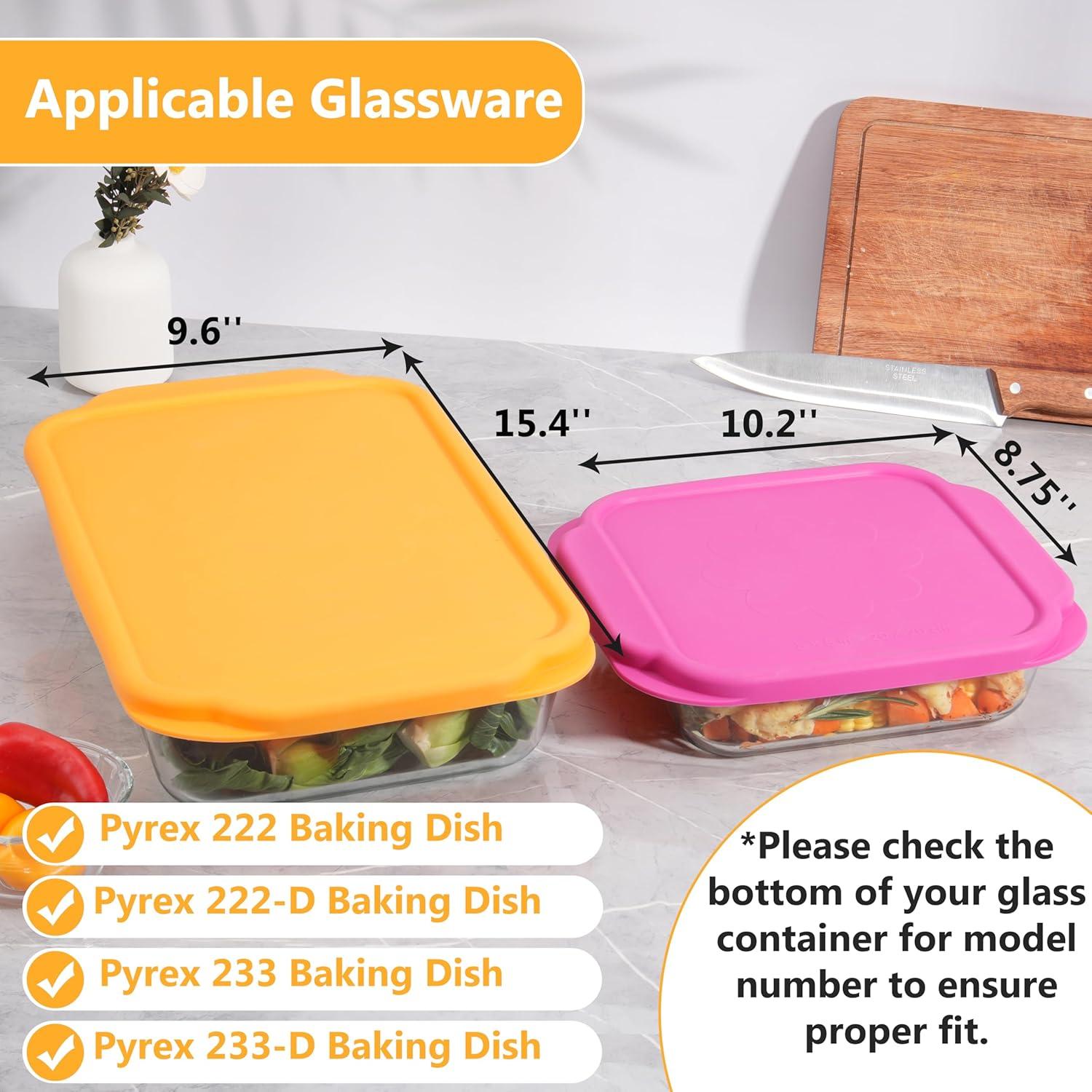 Tapas de Silicona Purekra para Pyrex 222 y 233 - 2 Unidades