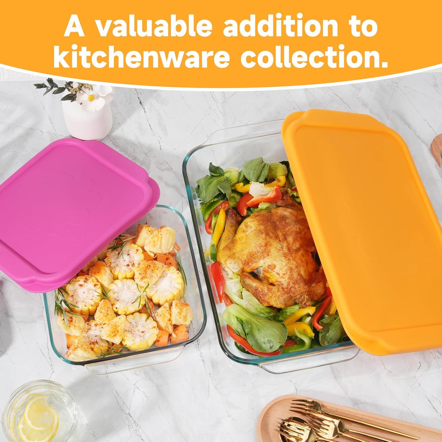 Tapas de Silicona Purekra para Pyrex 222 y 233 - 2 Unidades