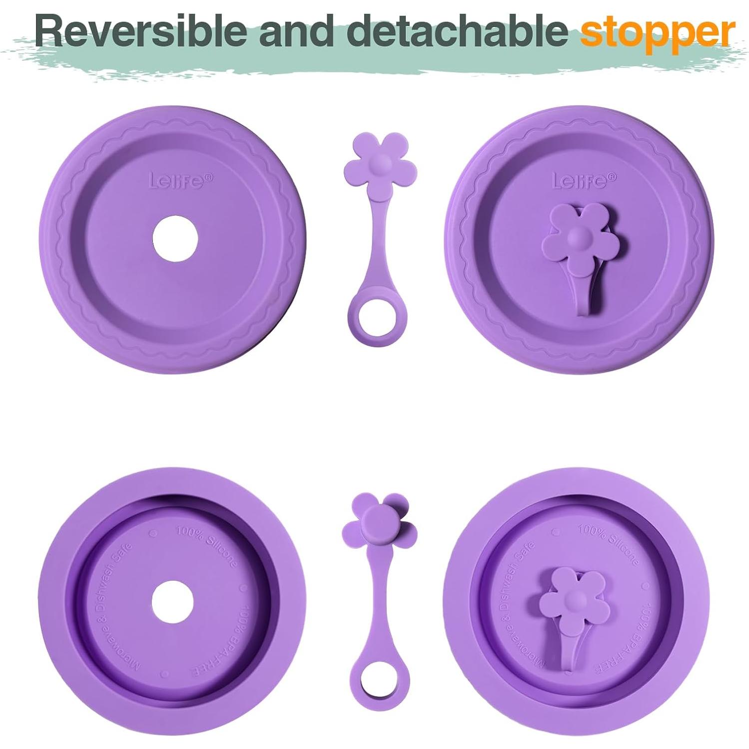 Tapa de Silicona Lelife para Frascos Mason 4 Pcs