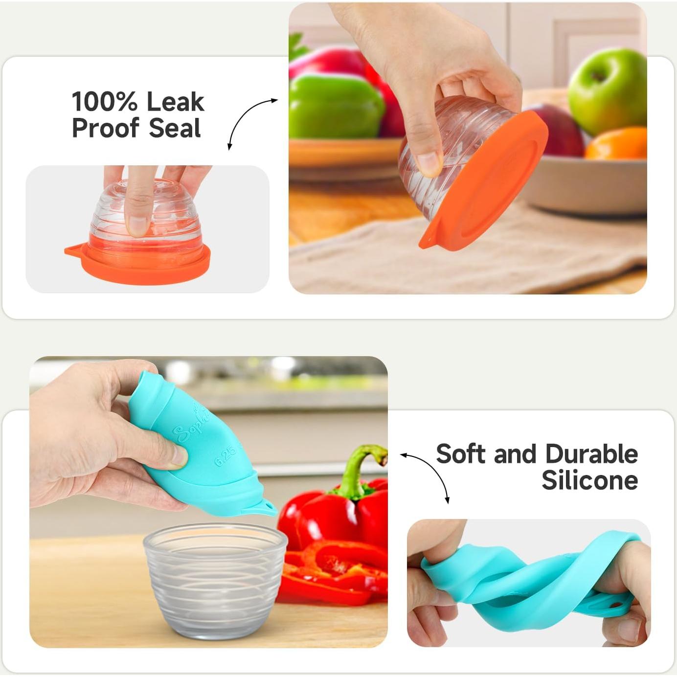 Tapa de Silicona SOPHICO para Cuencos Libbey 6.25 oz - 8 Piezas