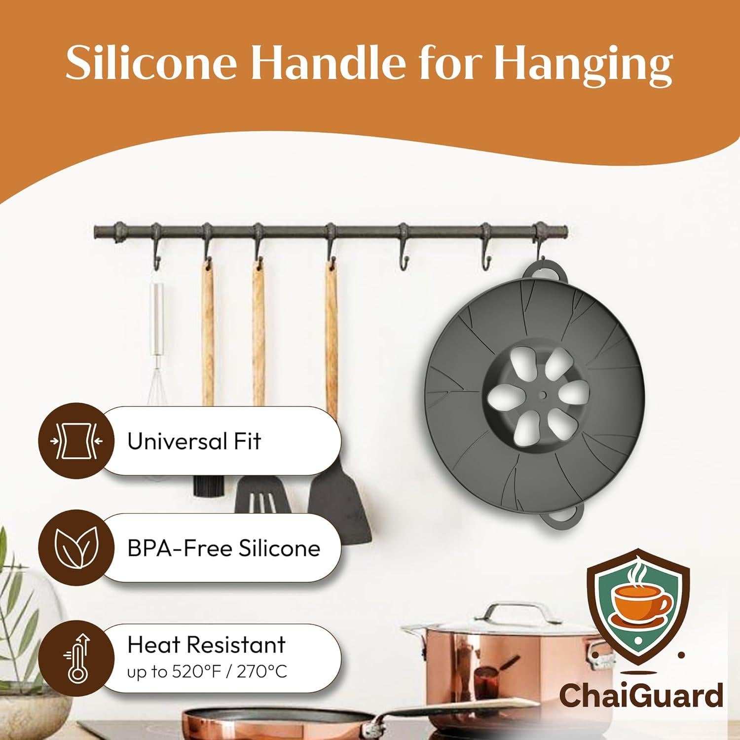Tapa de Silicona ChaiGuard para Ollas y Sartenes - 28 cm