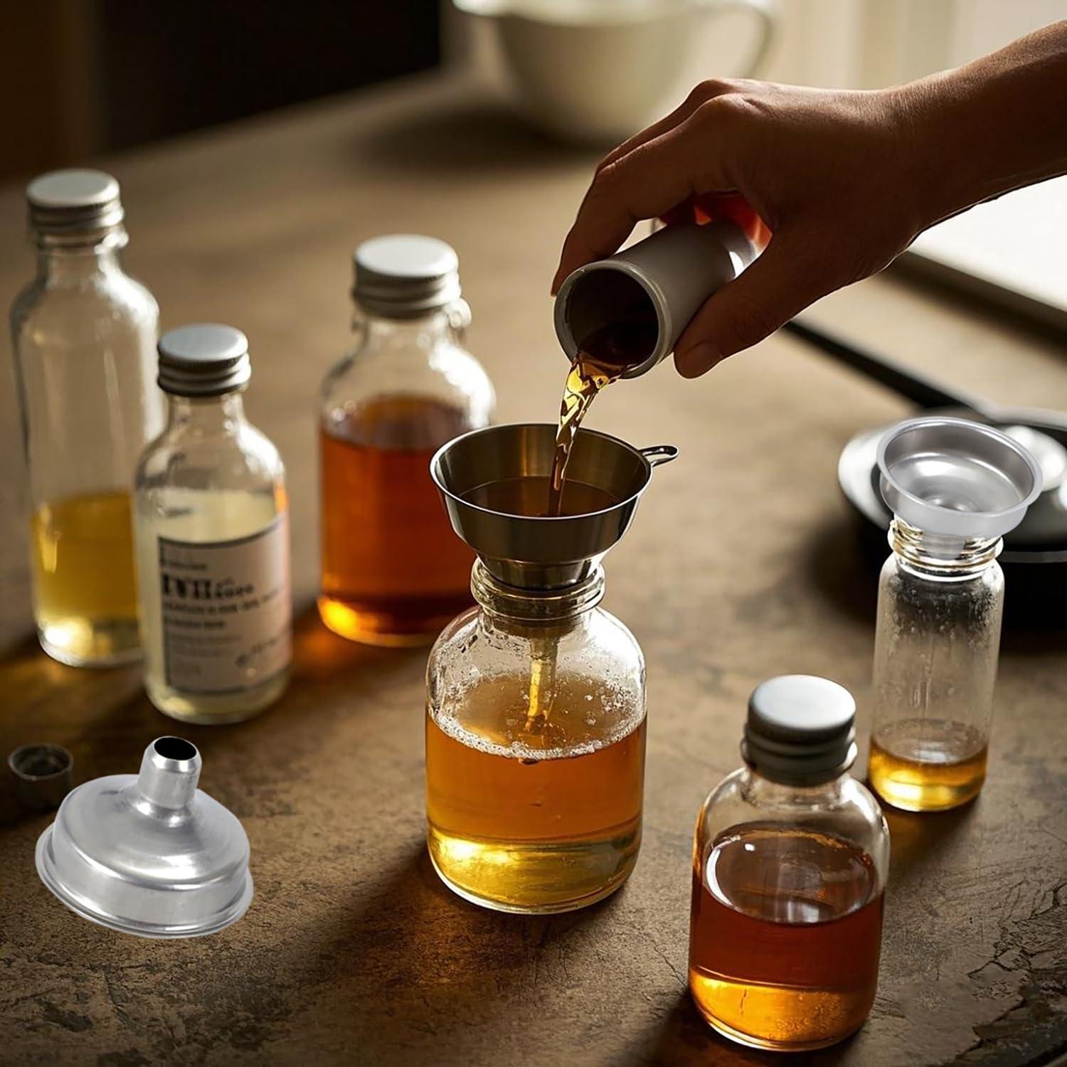 Juego de 12 Embudos Mini de Acero Inoxidable YIHUANYIFA