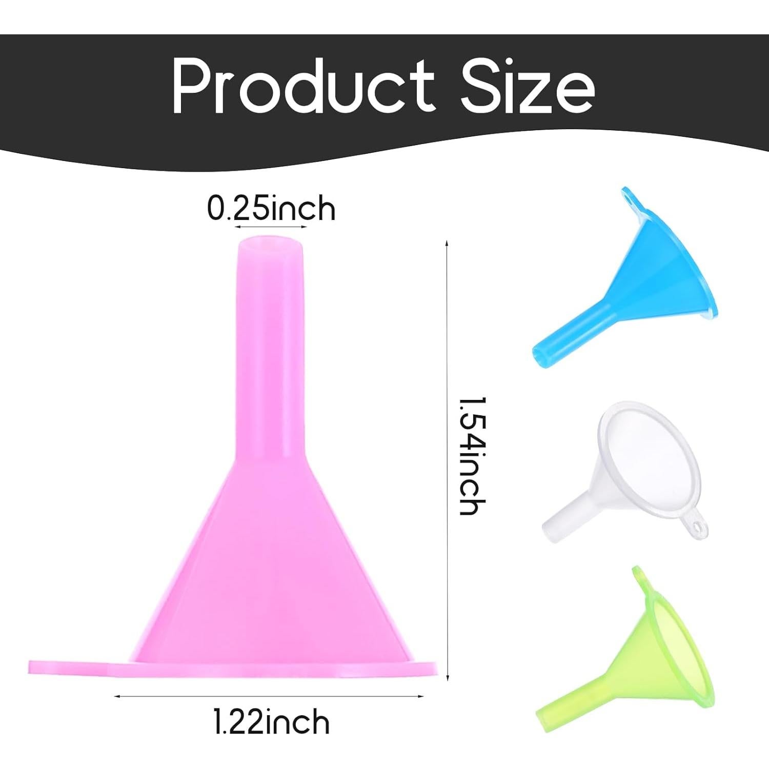 16 Mini Embudos de Plástico Grado Alimenticio Hpmjz - Colores Variados