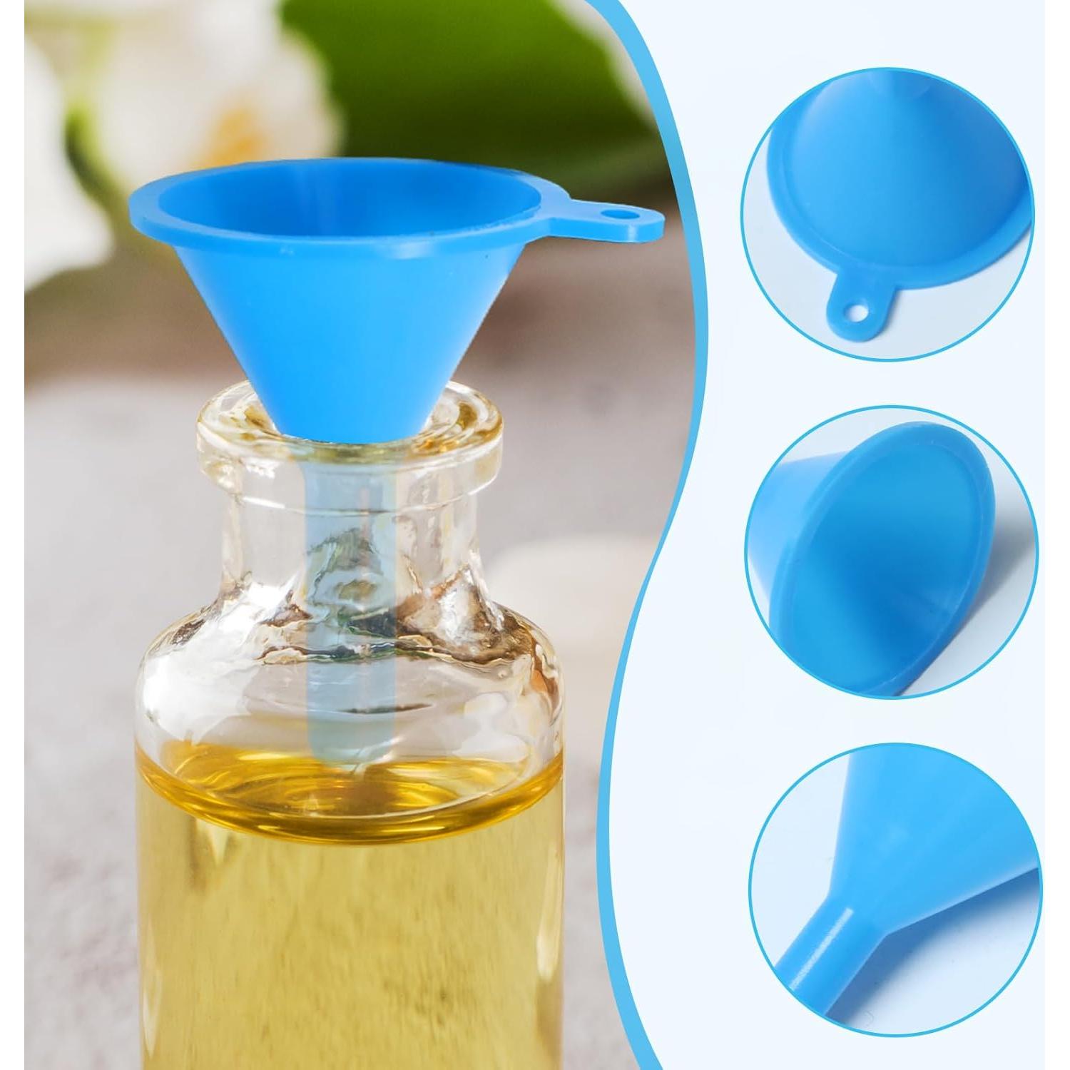 8 Mini Embudos de Plástico Gallipower para Botellas Pequeñas