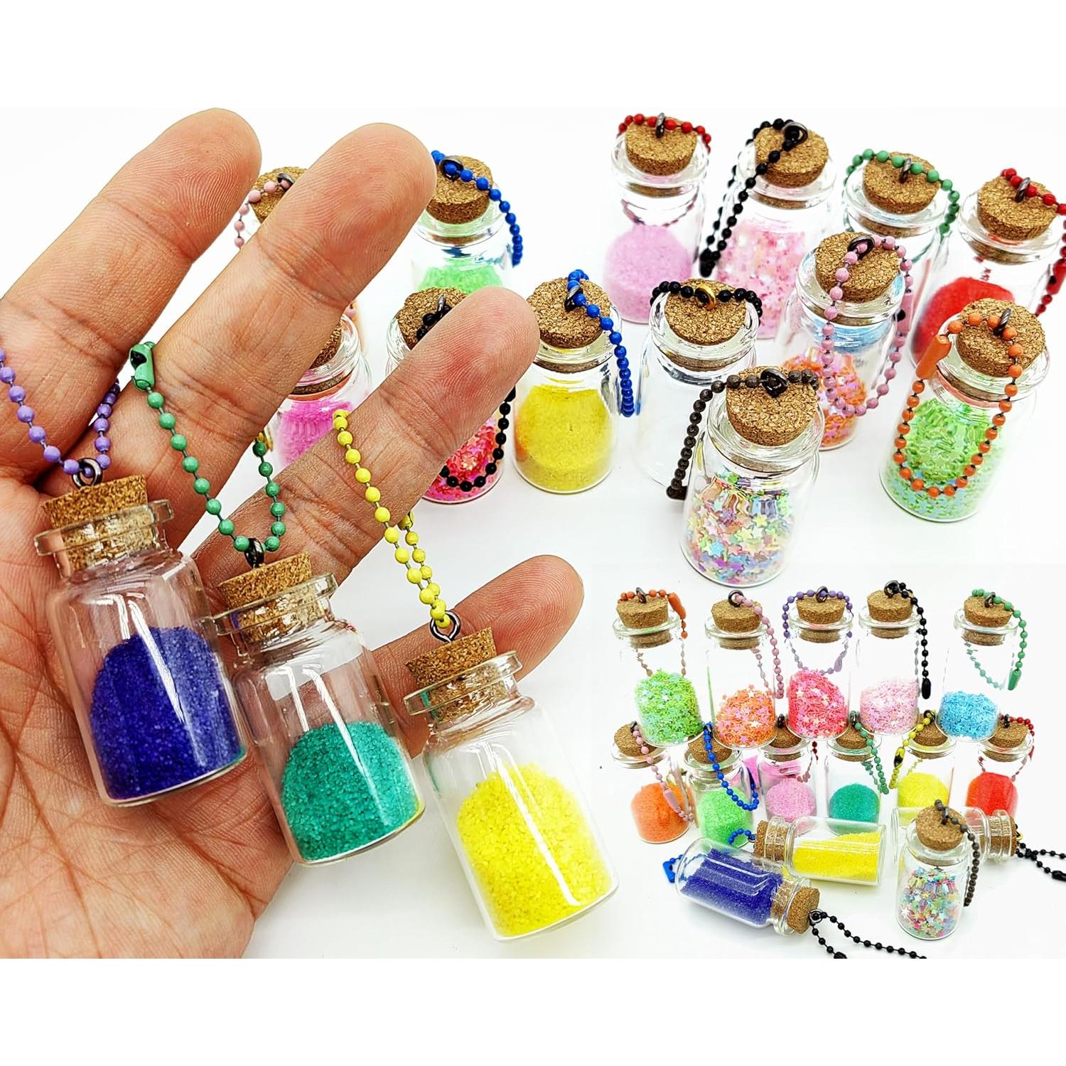 Juego de 20 Frascos de Vidrio Mini Qiandier con Tapas de Corcho