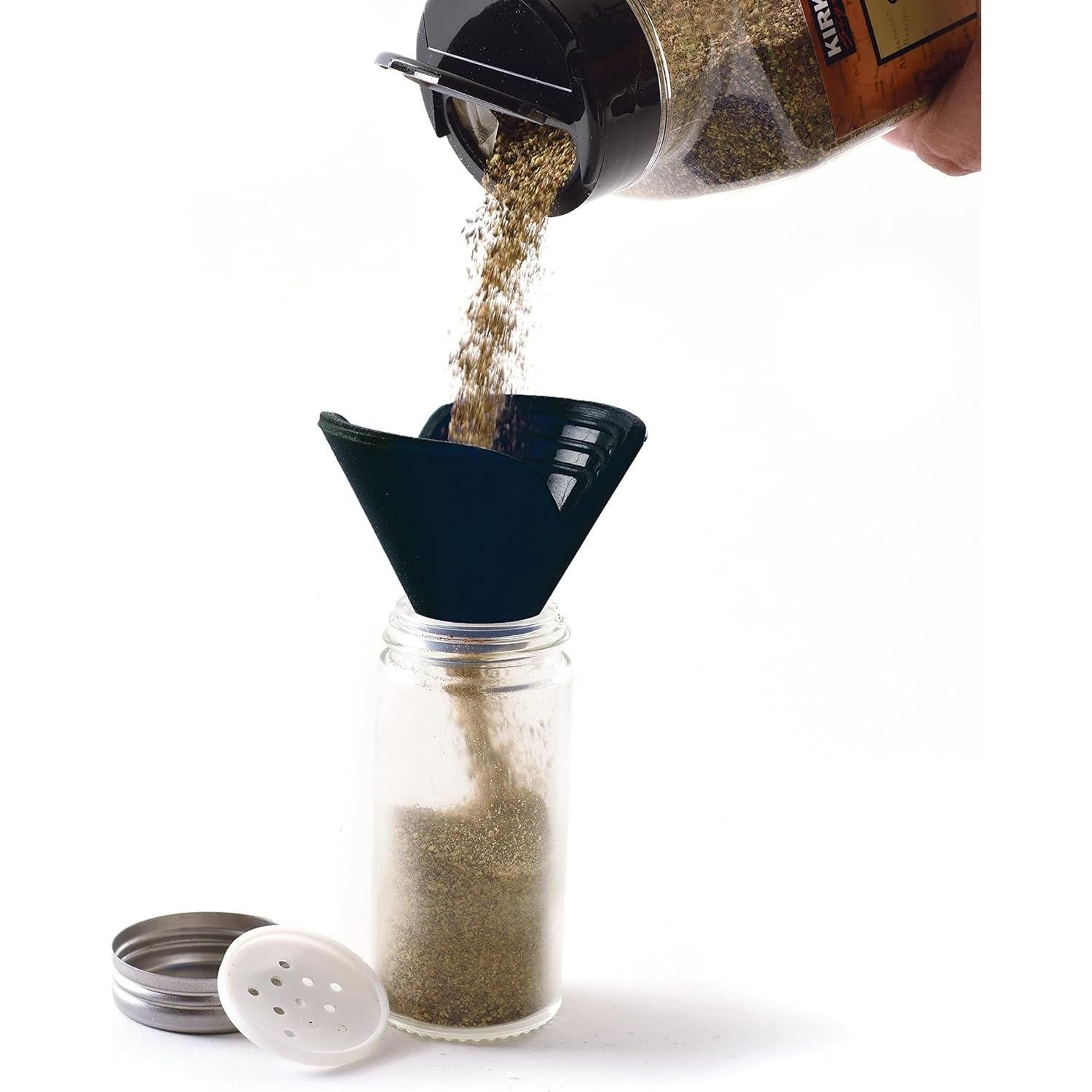 Norpro Set 3 en 1 Agarraderas de Silicona - Abrebotellas y Mini Embudo