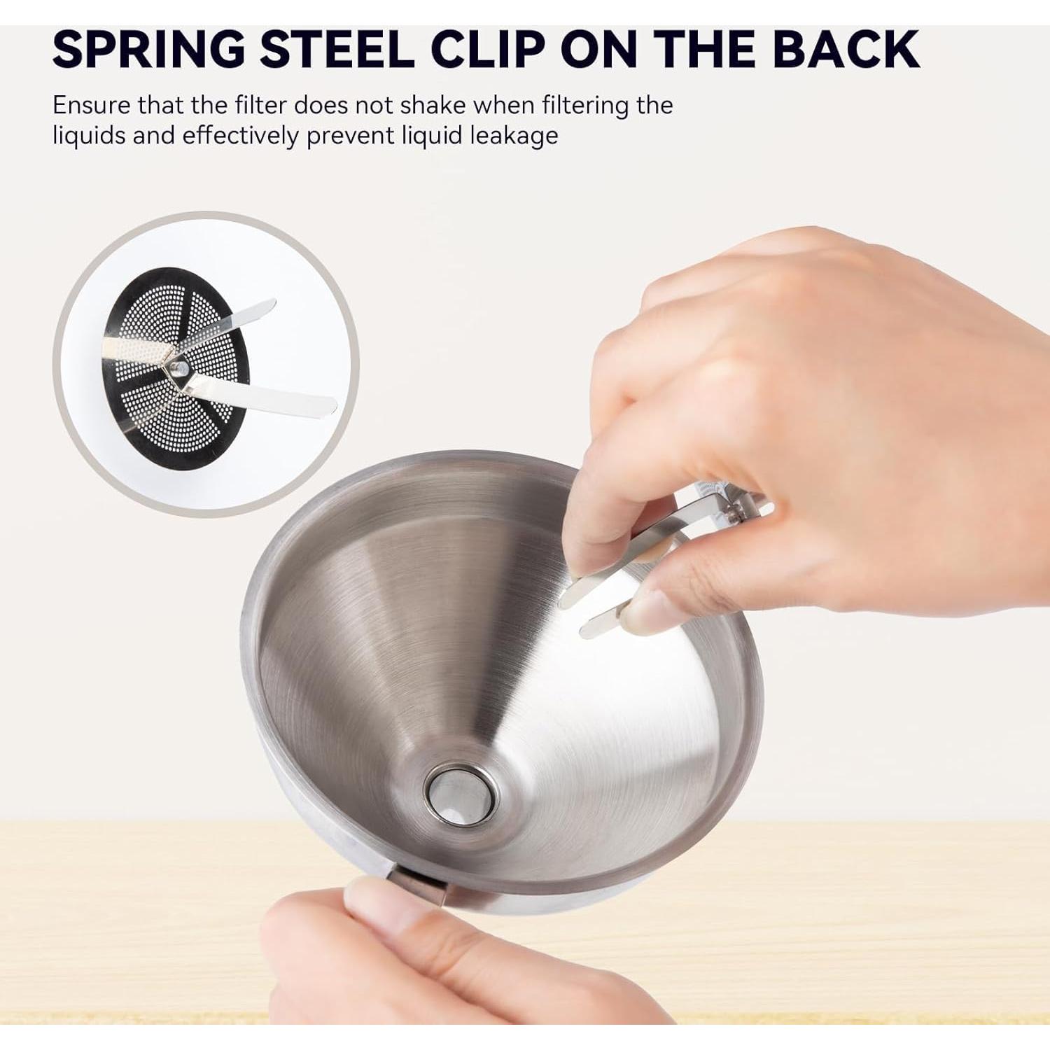 Embudo de Acero Inoxidable ELEGOO con Filtro para Resina 3D