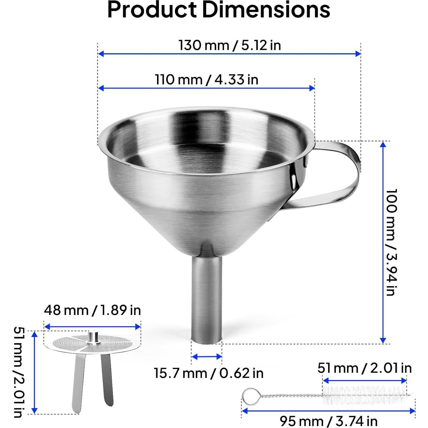 Embudo de Acero Inoxidable ELEGOO con Filtro para Resina 3D