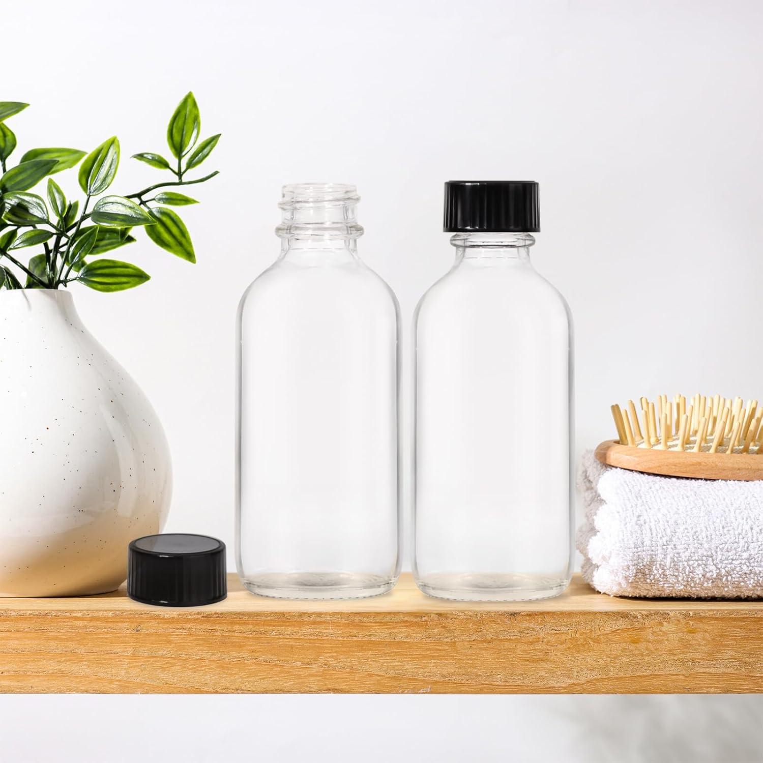 Paquete de 4 Botellas de Vidrio 60ml StellaCare con Tapa