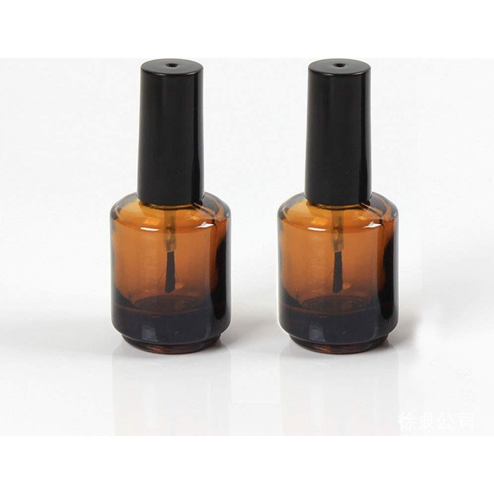 6 Botellas Vacías de Esmalte de Uñas 15ml Vidrio Marrón con Tapa