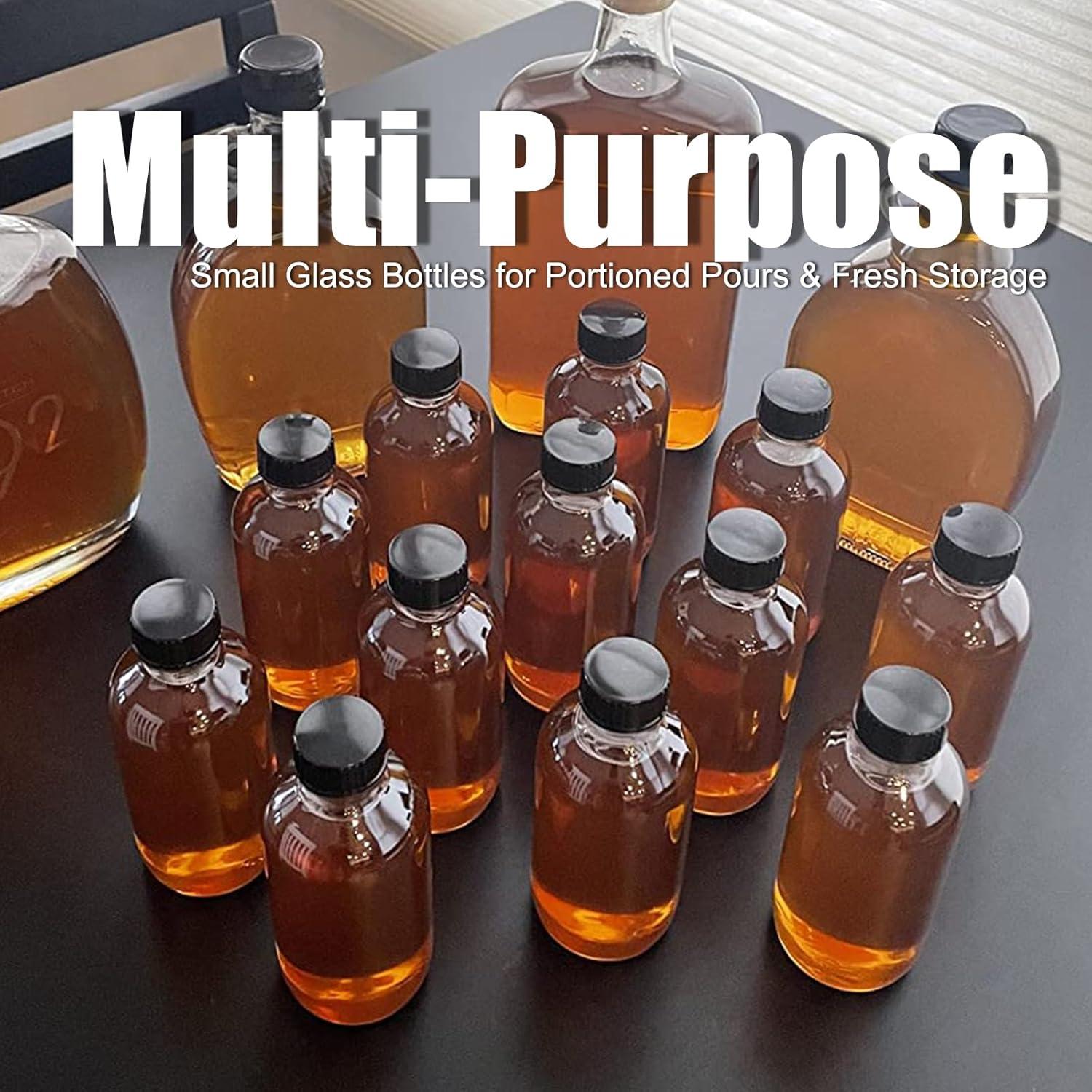 JohnBee Paquete de 12 Botellas de Vidrio 60ml a Prueba de Fugas